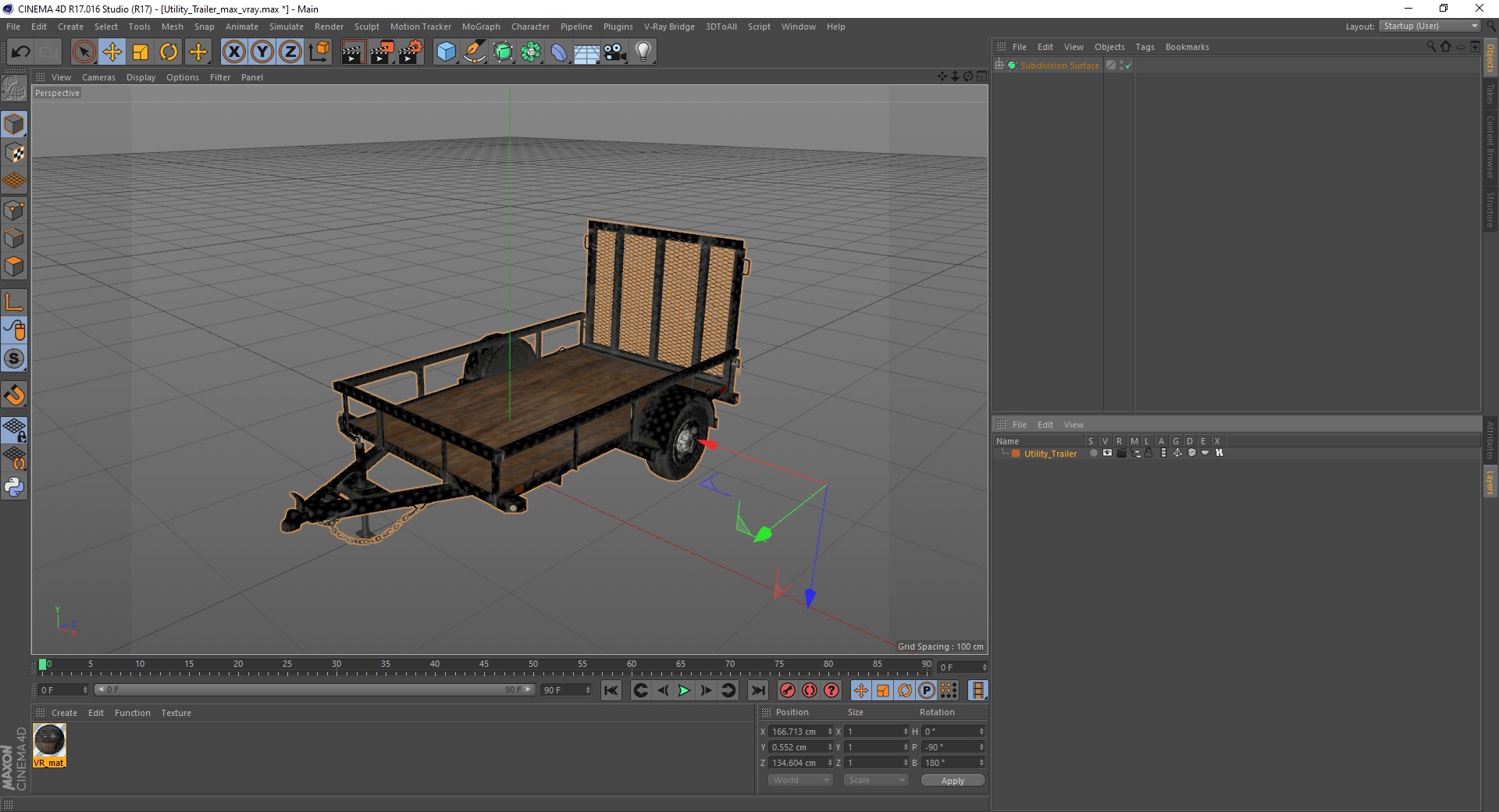 3D model Utility Trailer