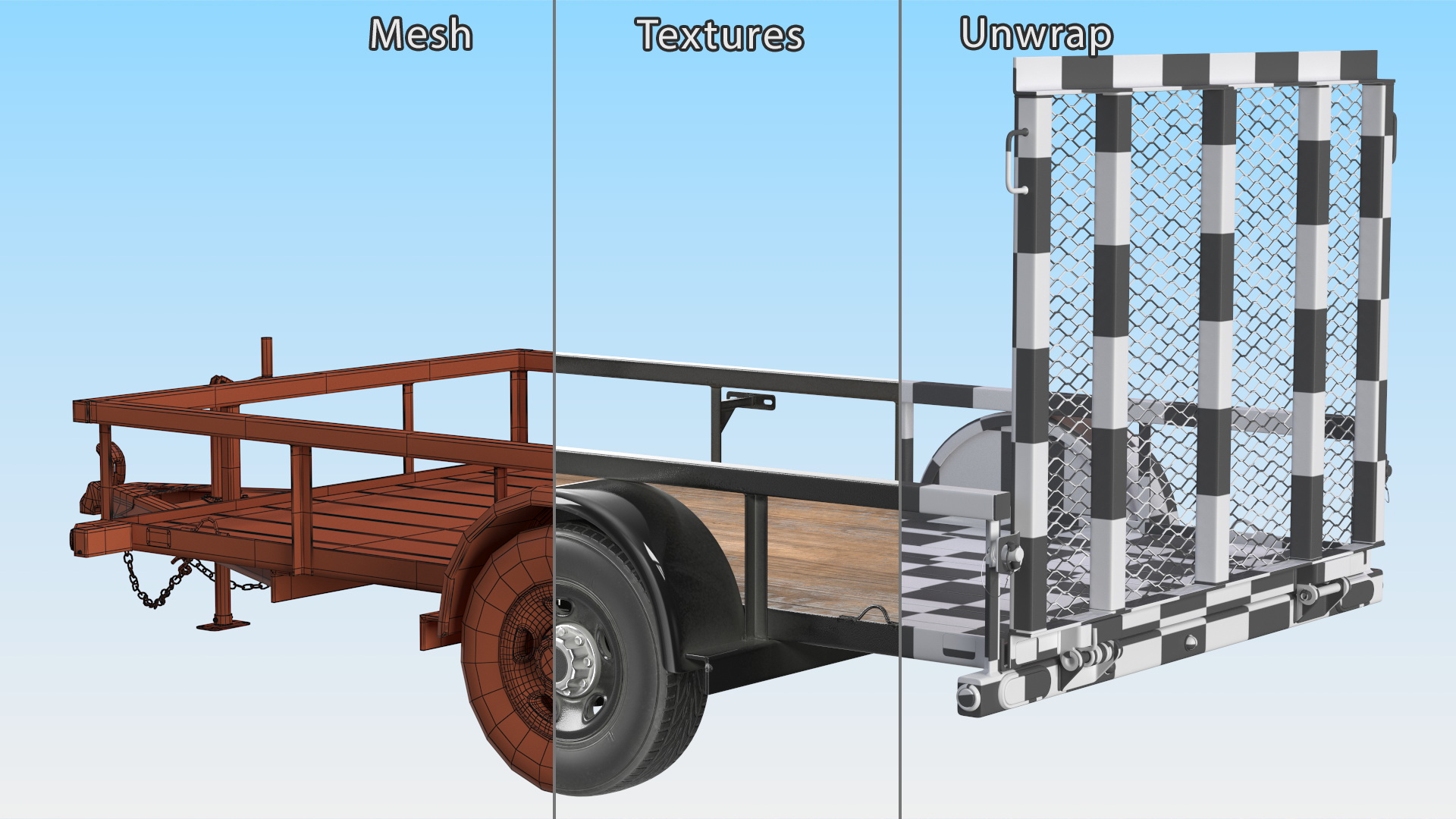 3D model Utility Trailer