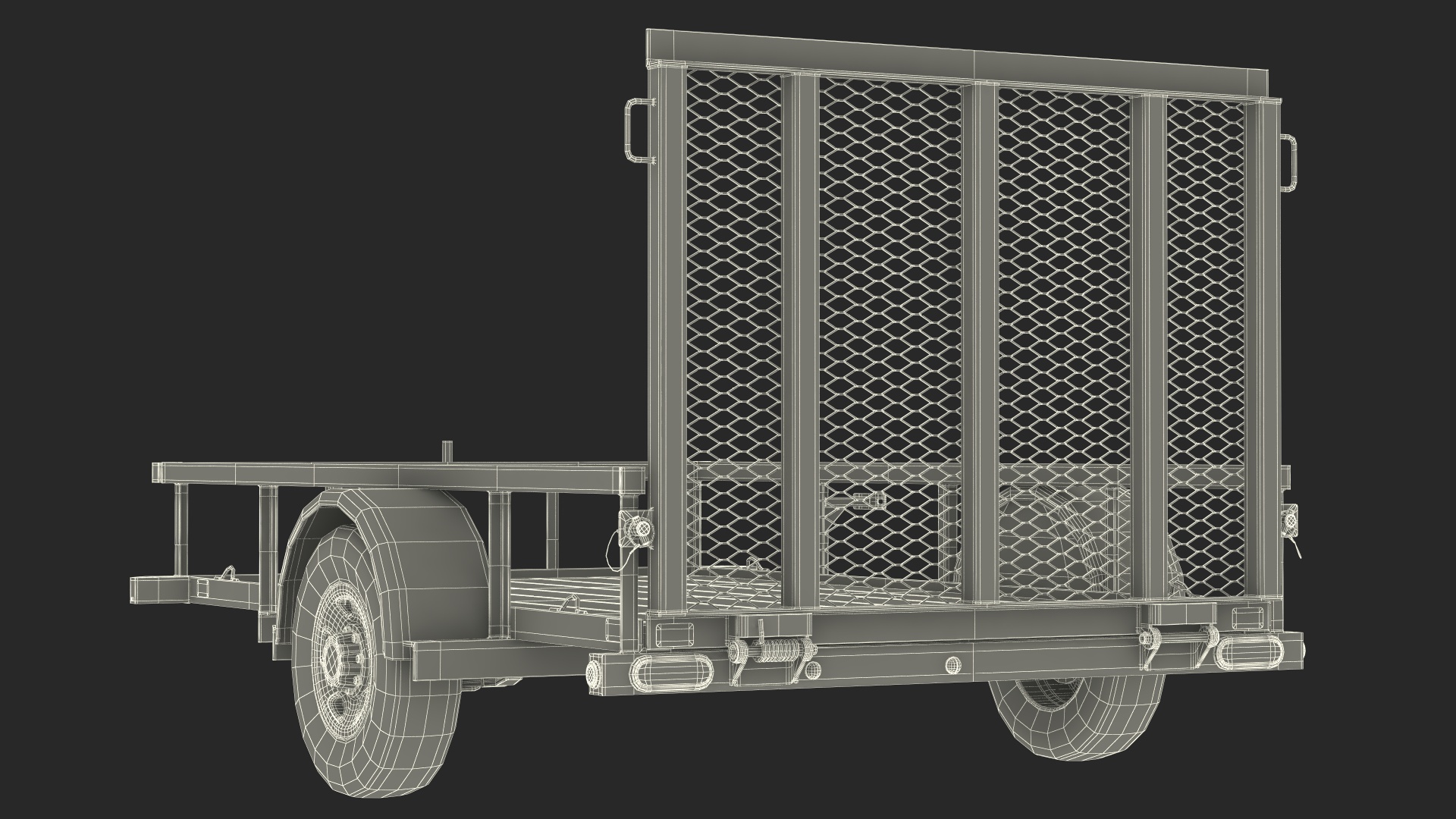 3D model Utility Trailer