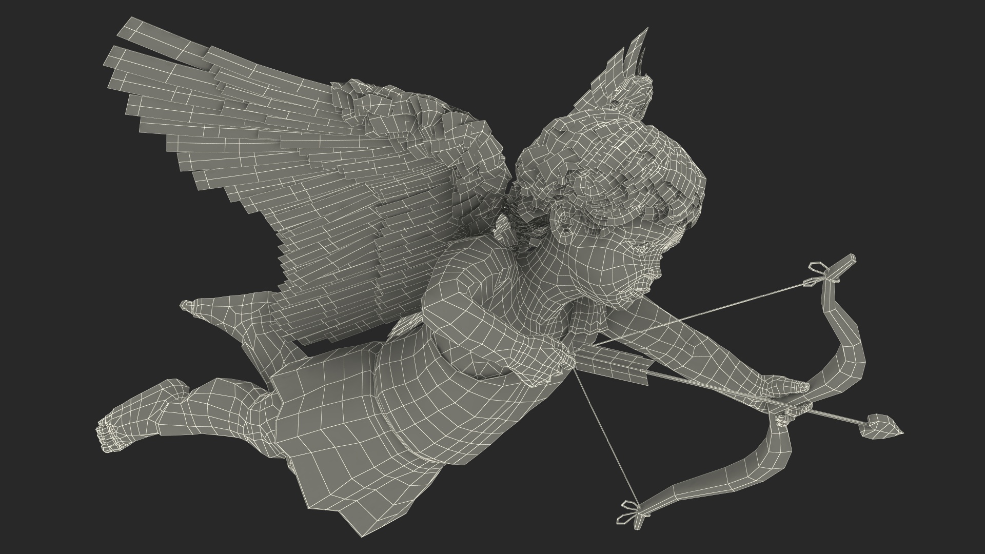 3D model Boy Cupid Aiming at Woman