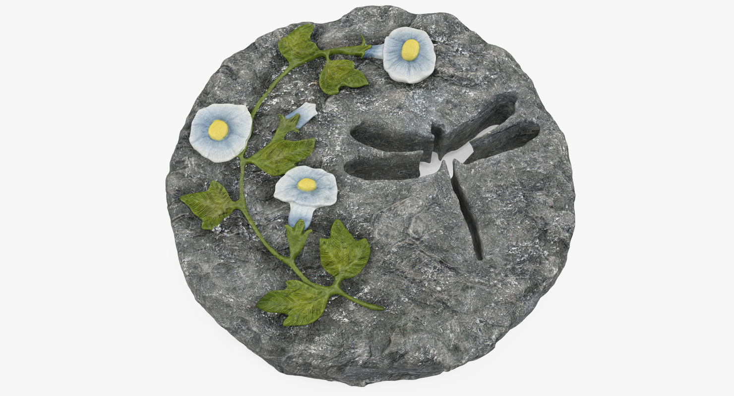 Decorative Garden Stepping Stone 3D