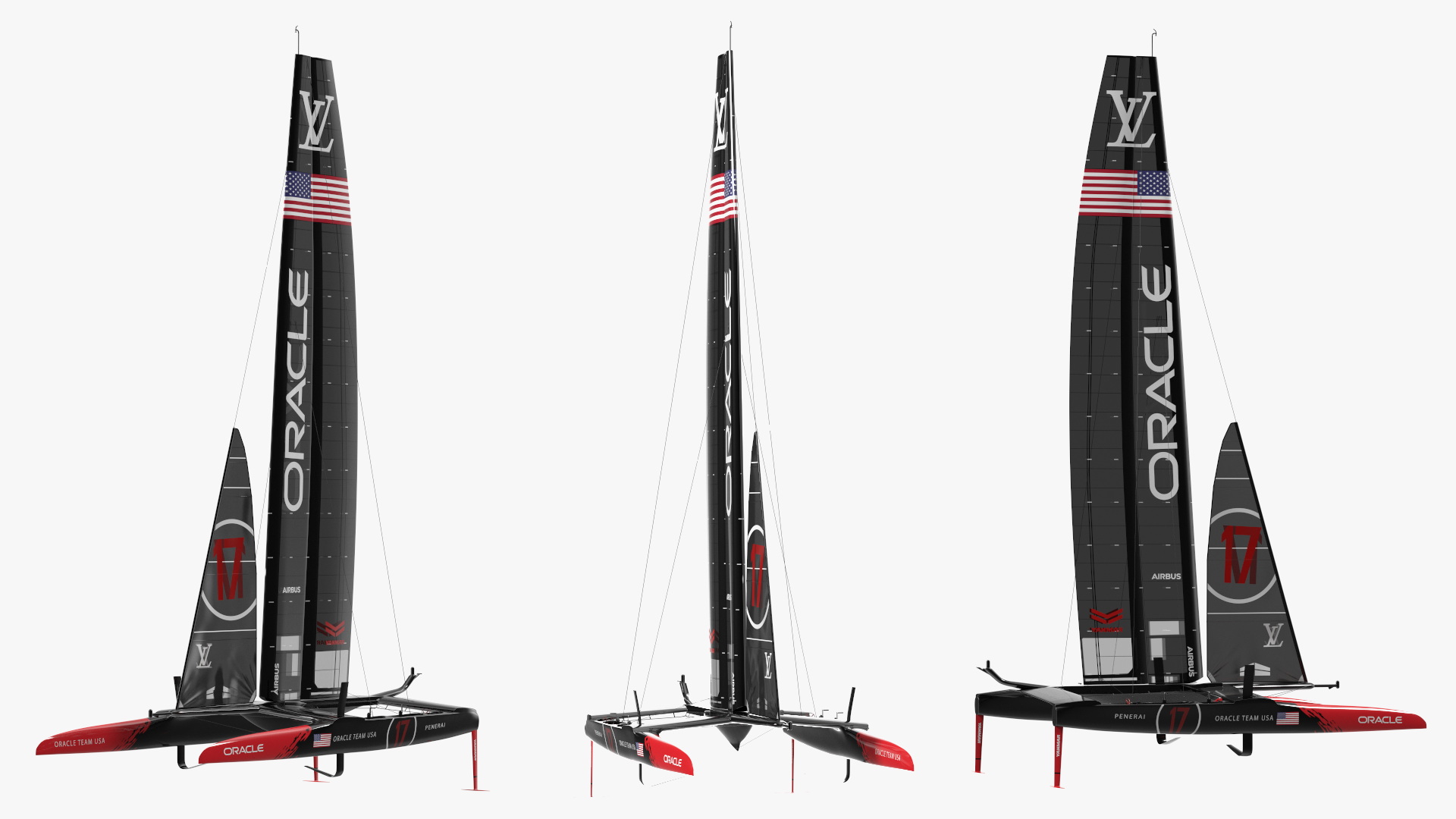 Americas Cup Race Yacht Oracle Team USA 3D model