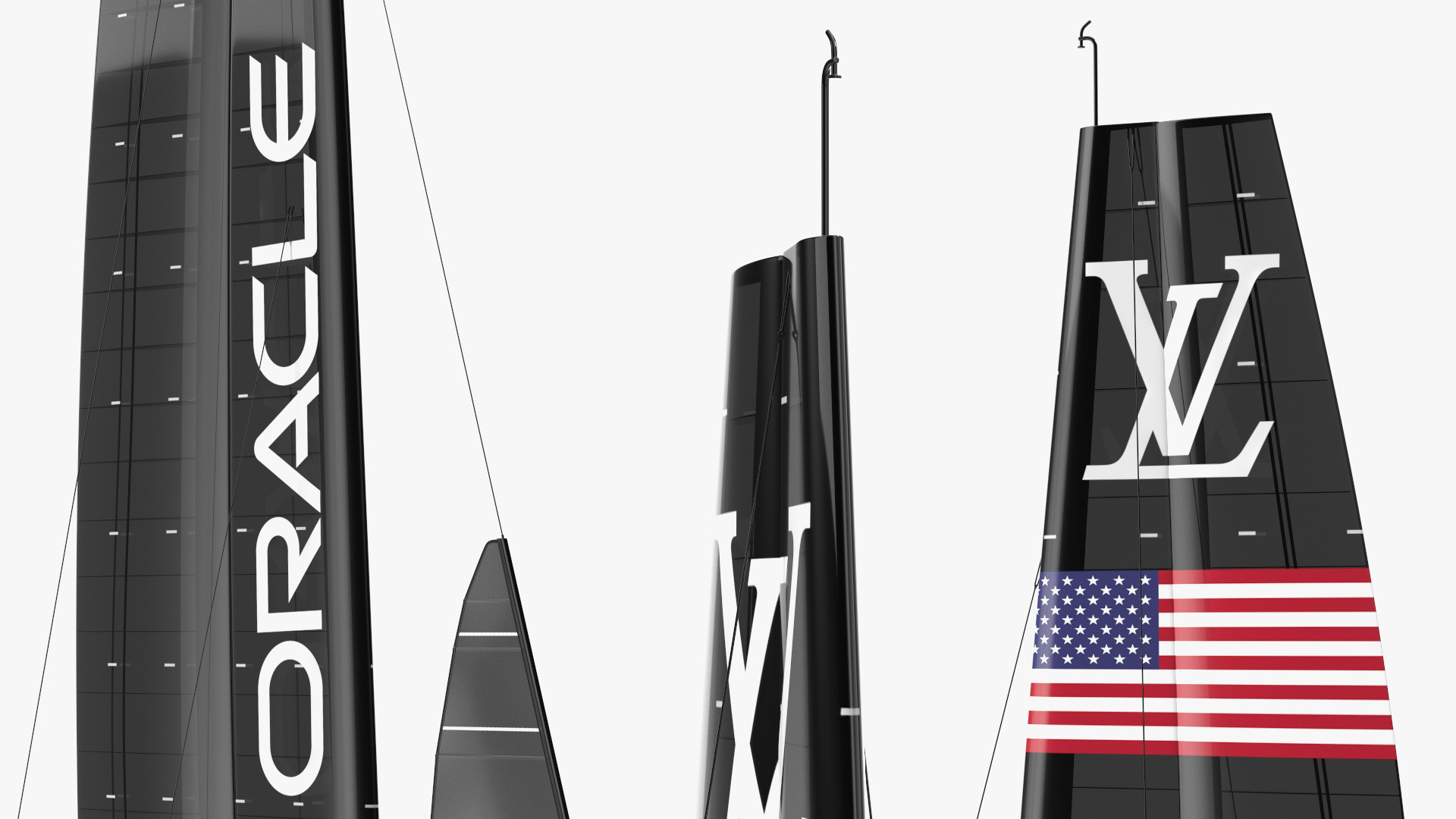 Americas Cup Race Yacht Oracle Team USA 3D model