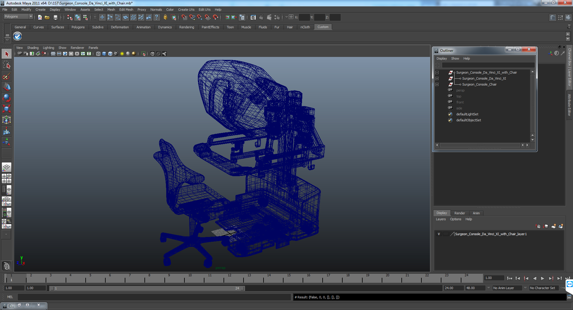 3D Surgeon Console Da Vinci XI with Chair model