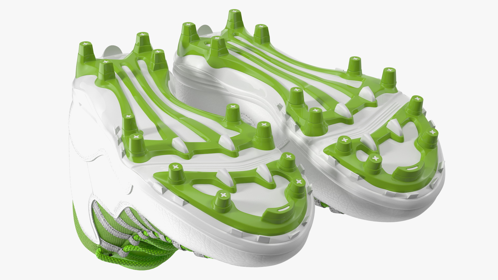 3D Baseball Cleats Green