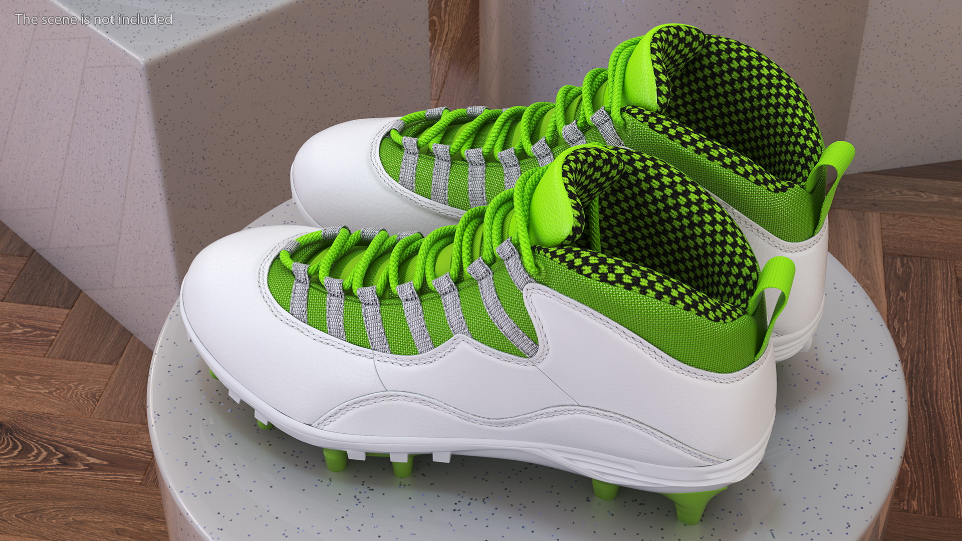 3D Baseball Cleats Green