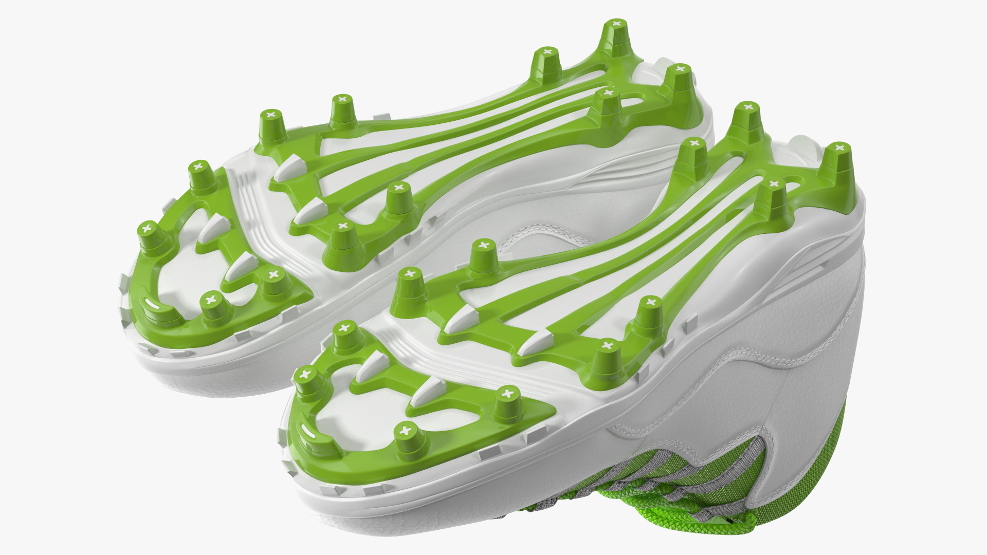 3D Baseball Cleats Green