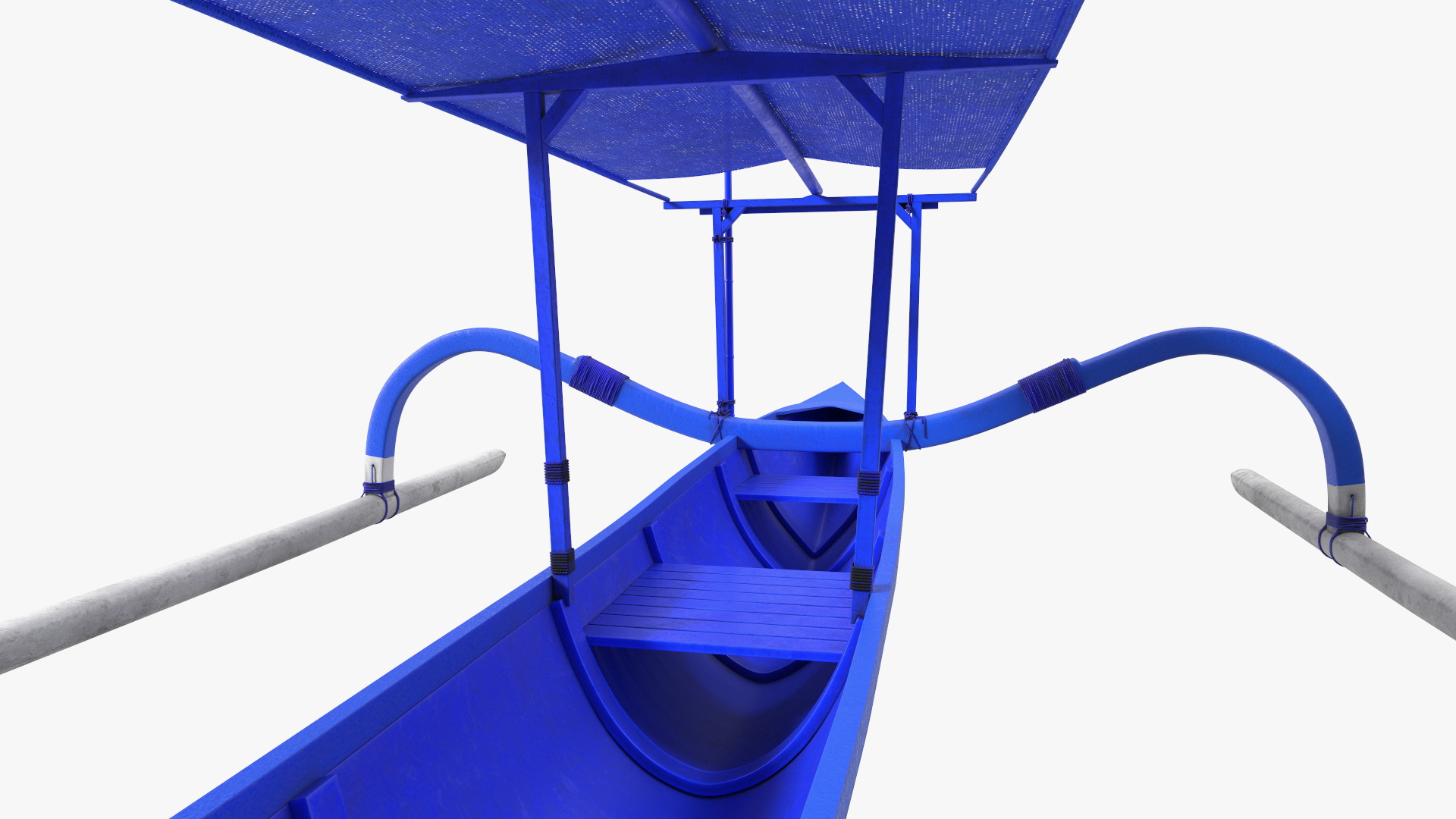 3D Traditional Jukung Boat Blue model