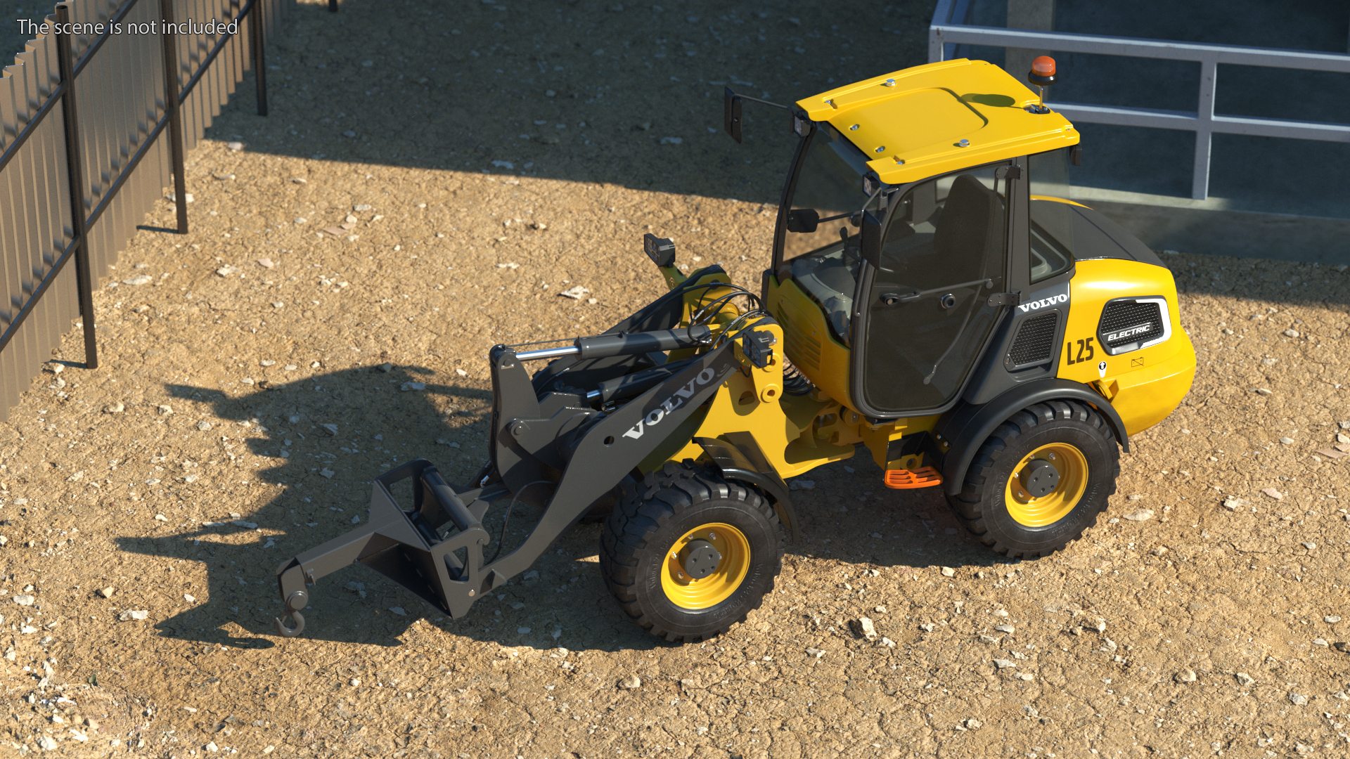 Volvo L25 Electric Loader with Material Handling Arm 3D