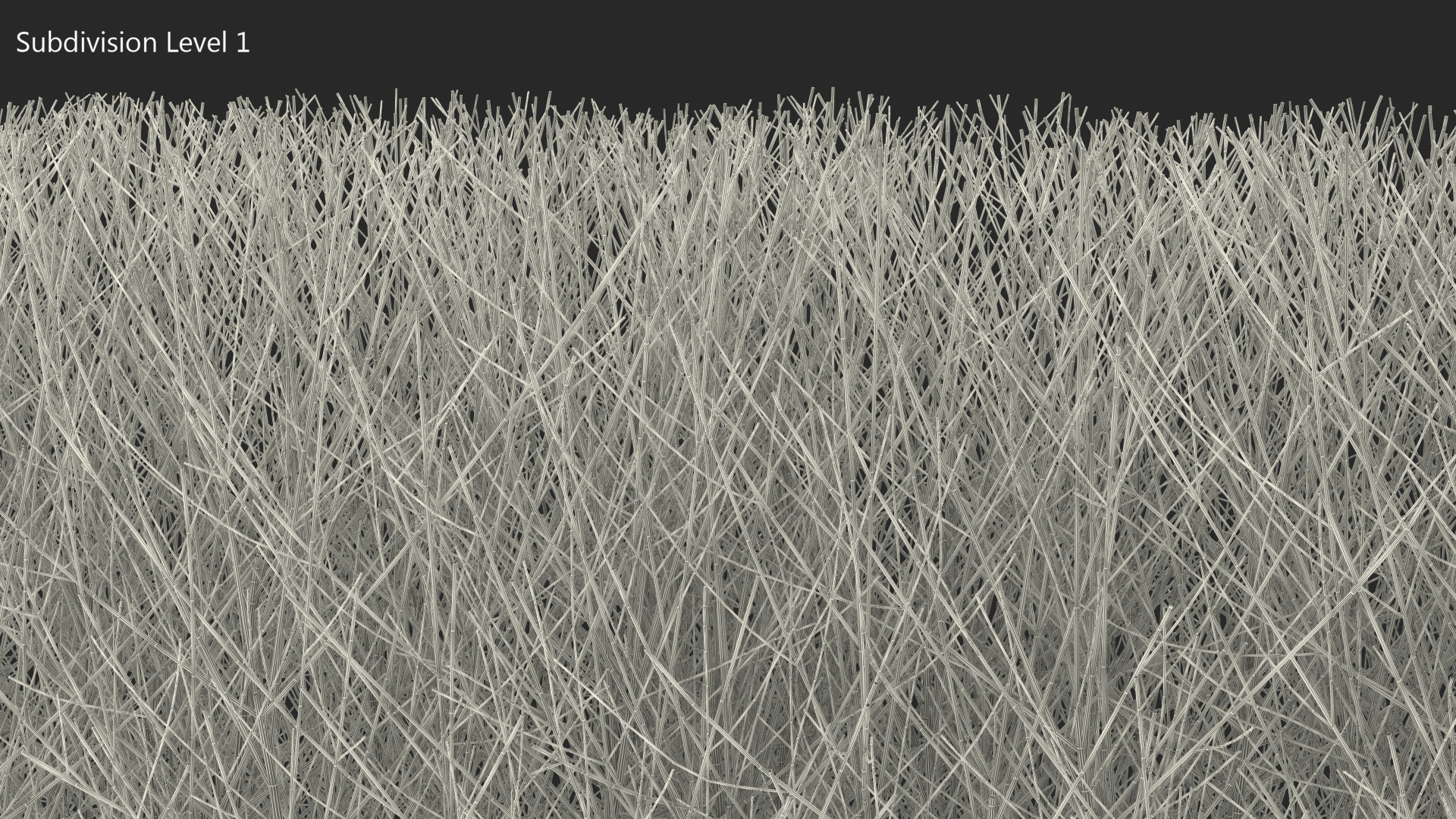 3D Shrub Branch Fence model