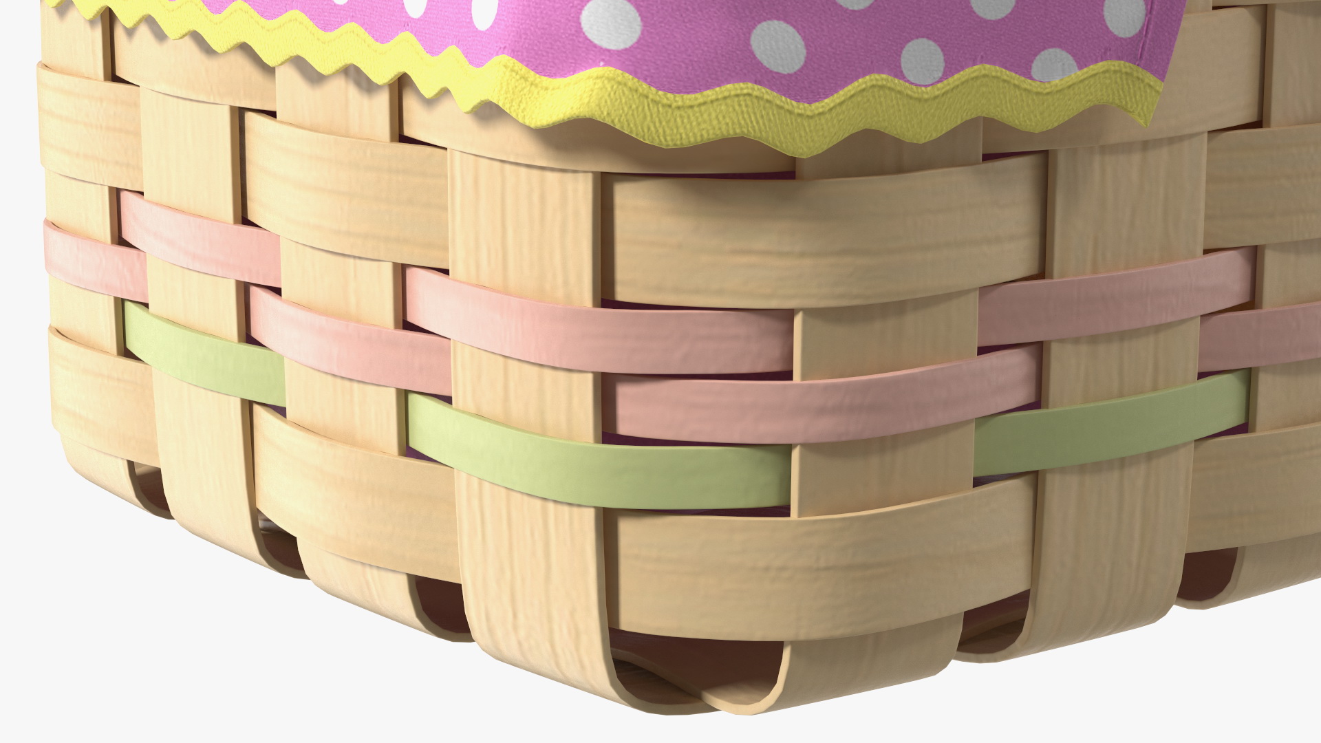 Basket with Bread 3D