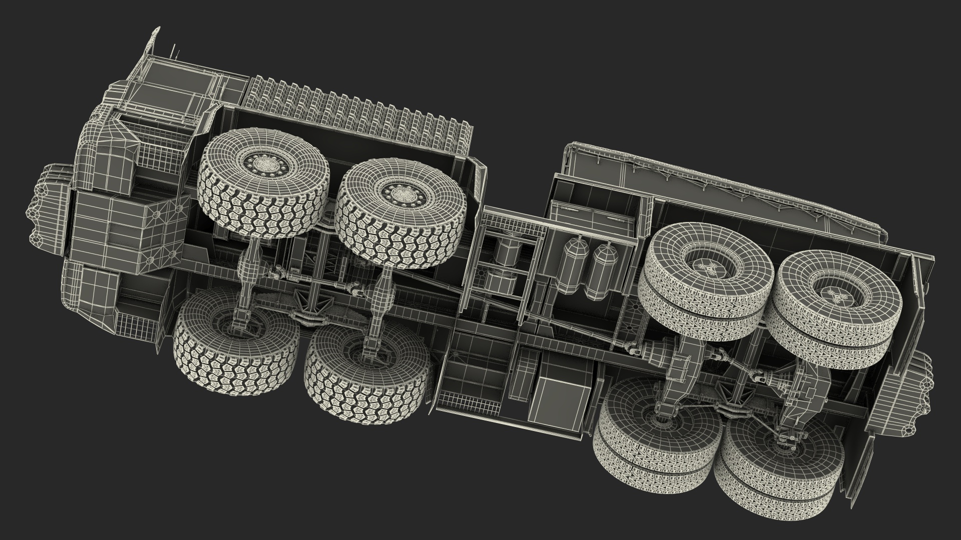 3D Heavy Hauler for Transporting Heavy Goods Rigged model