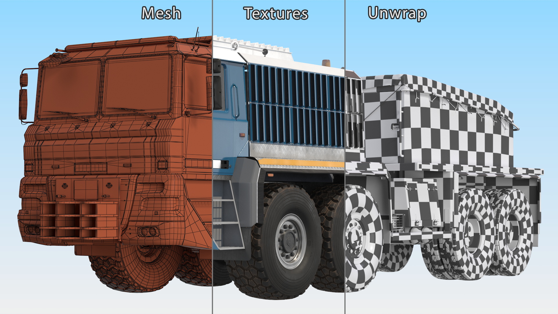 3D Heavy Hauler for Transporting Heavy Goods Rigged model