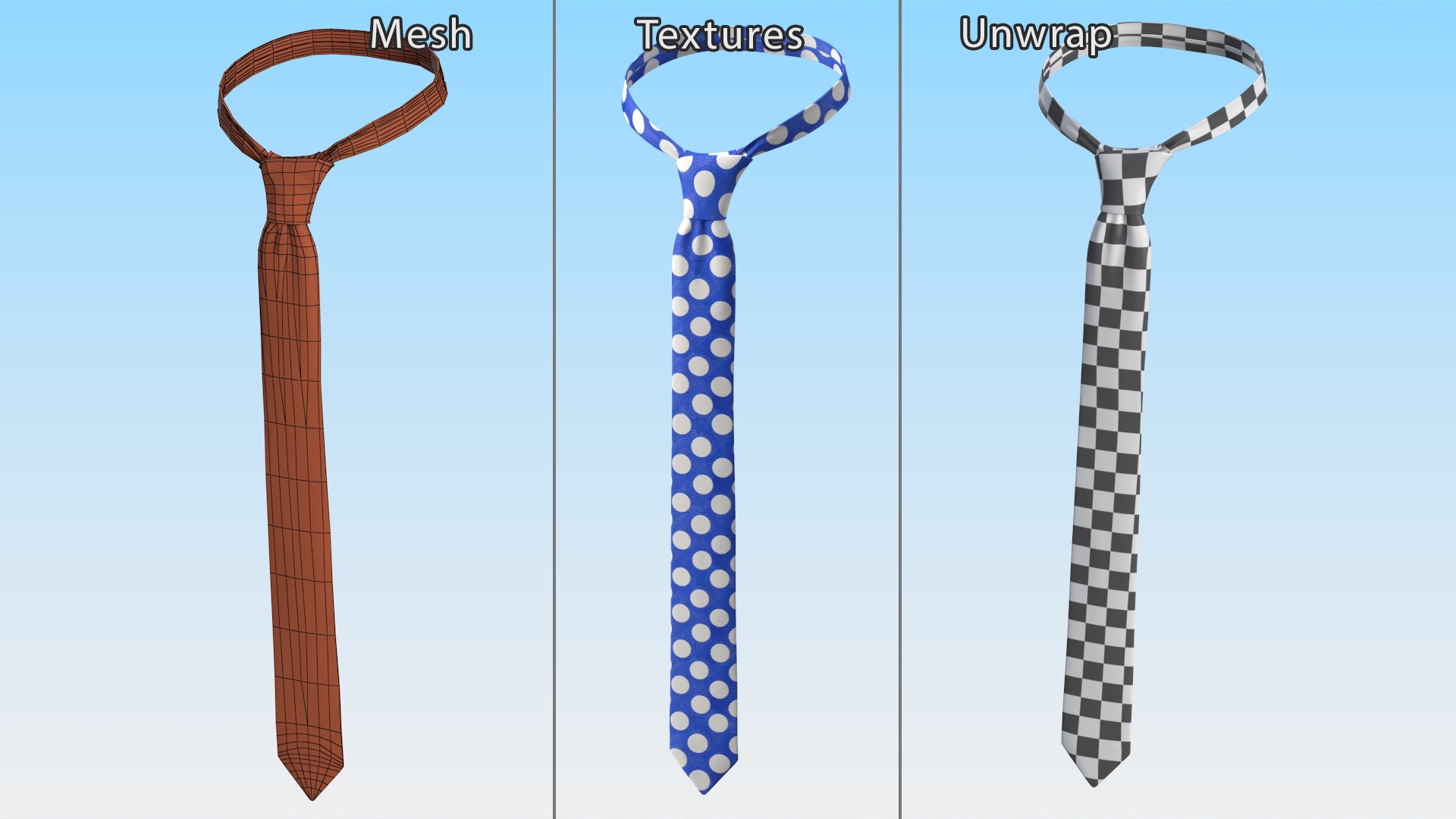 Polka Dot Necktie 3D