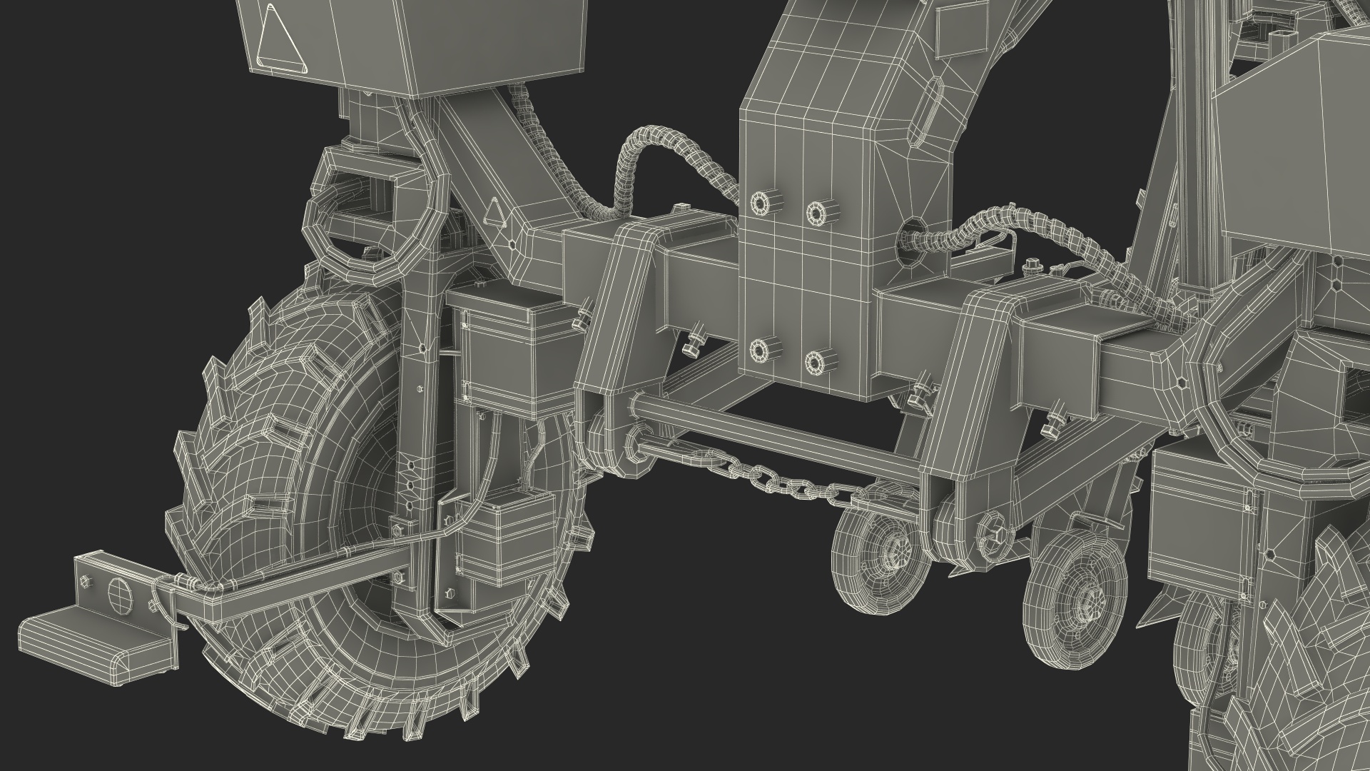 3D Modern Farm Robot Dirty model