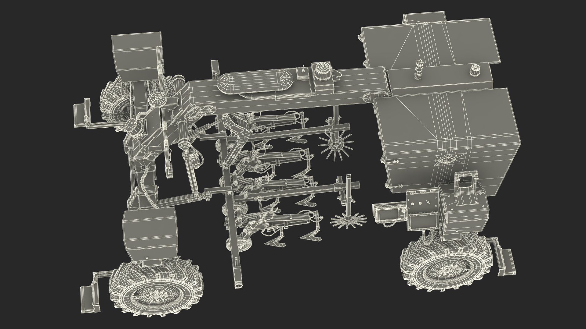 3D Modern Farm Robot Dirty model