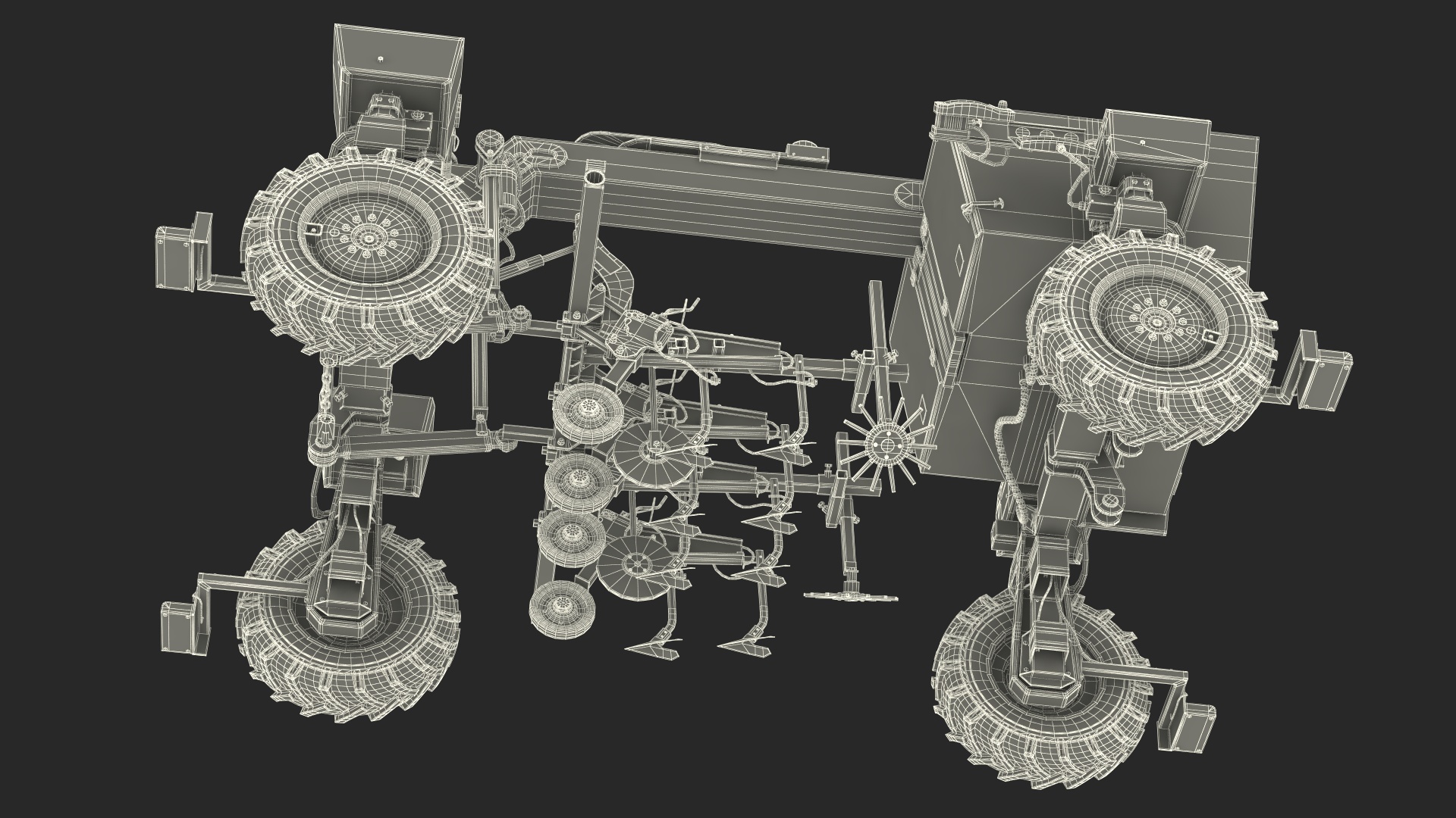 3D Modern Farm Robot Dirty model