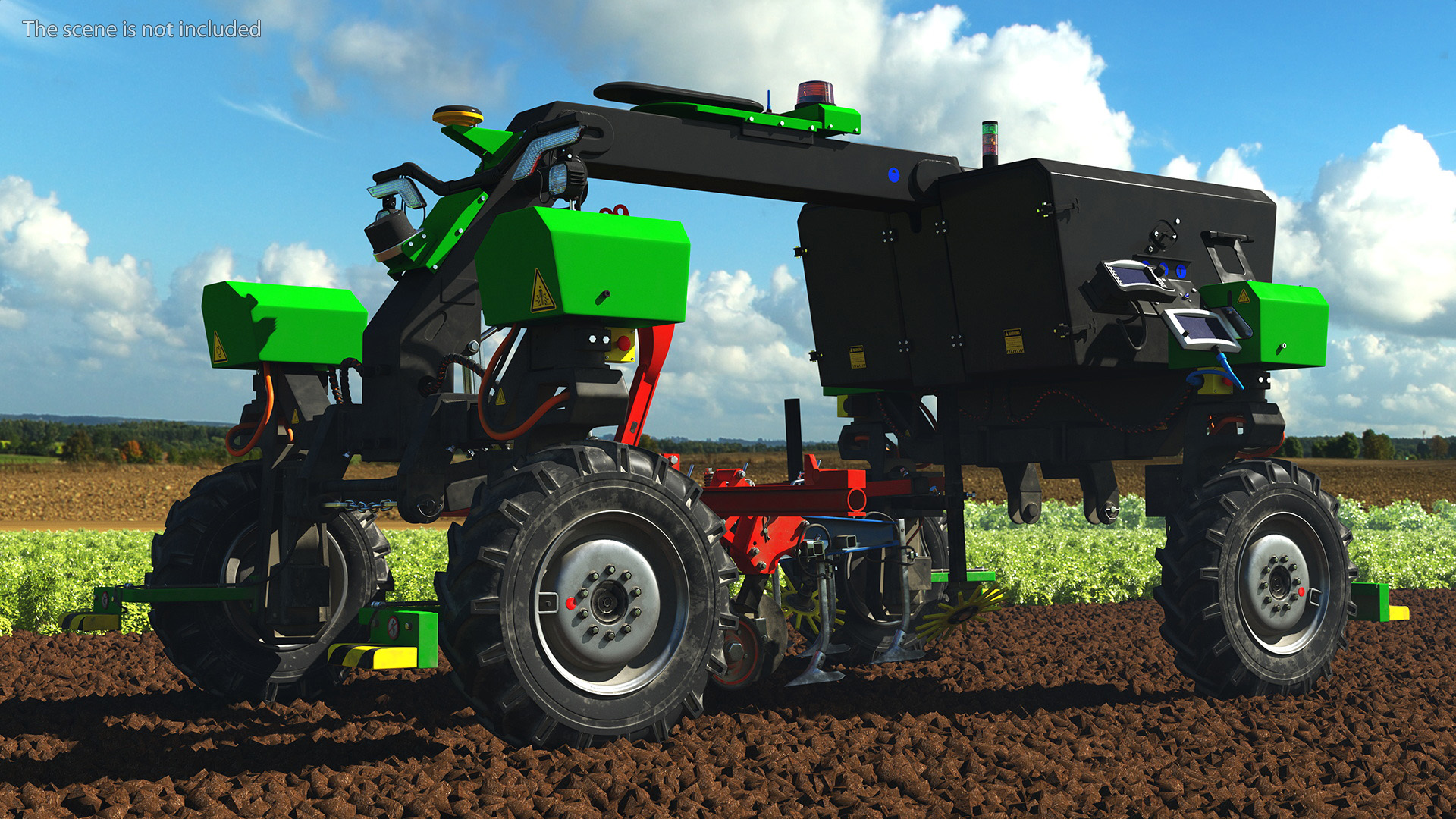 3D Modern Farm Robot Dirty model