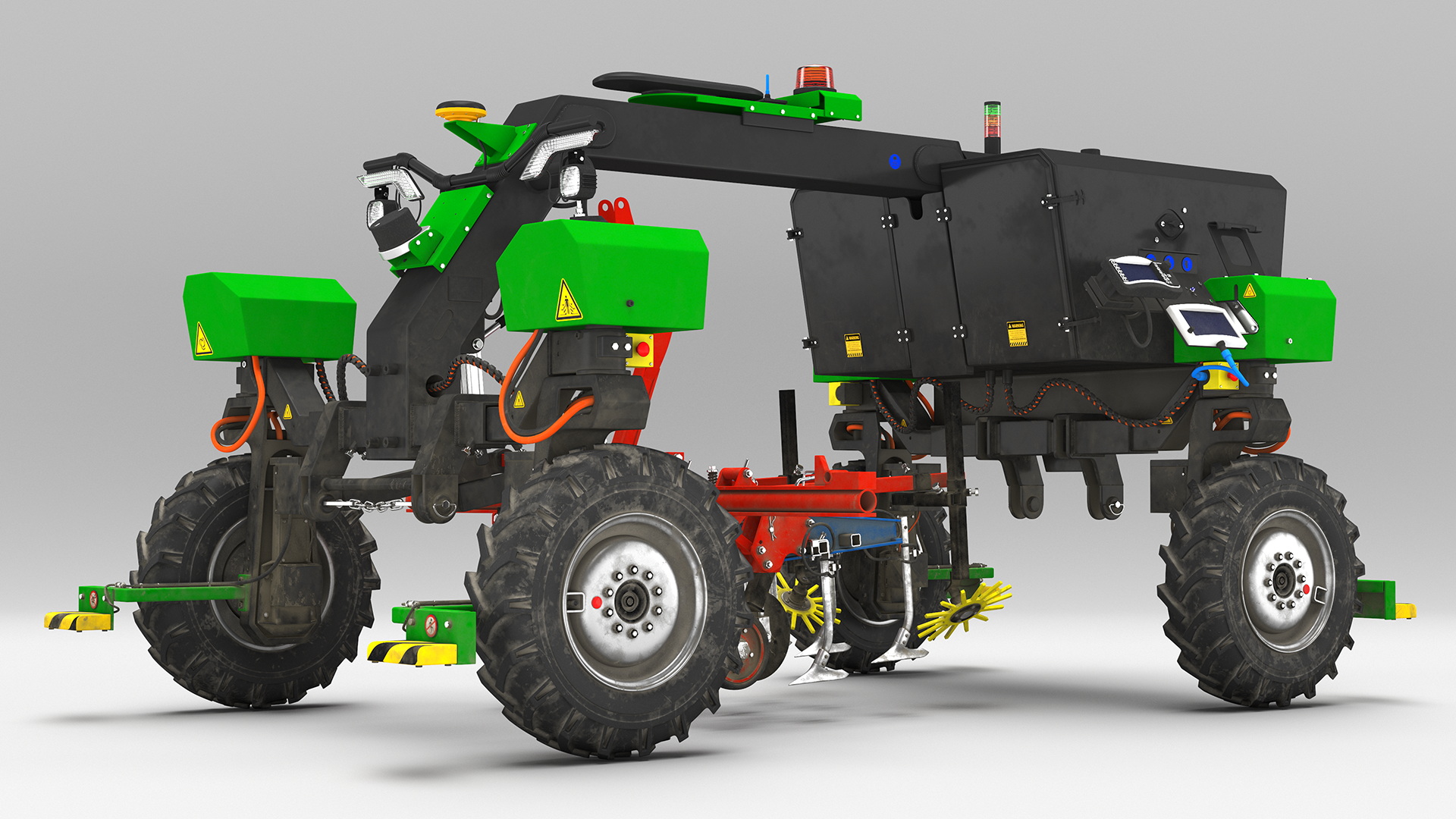 3D Modern Farm Robot Dirty model