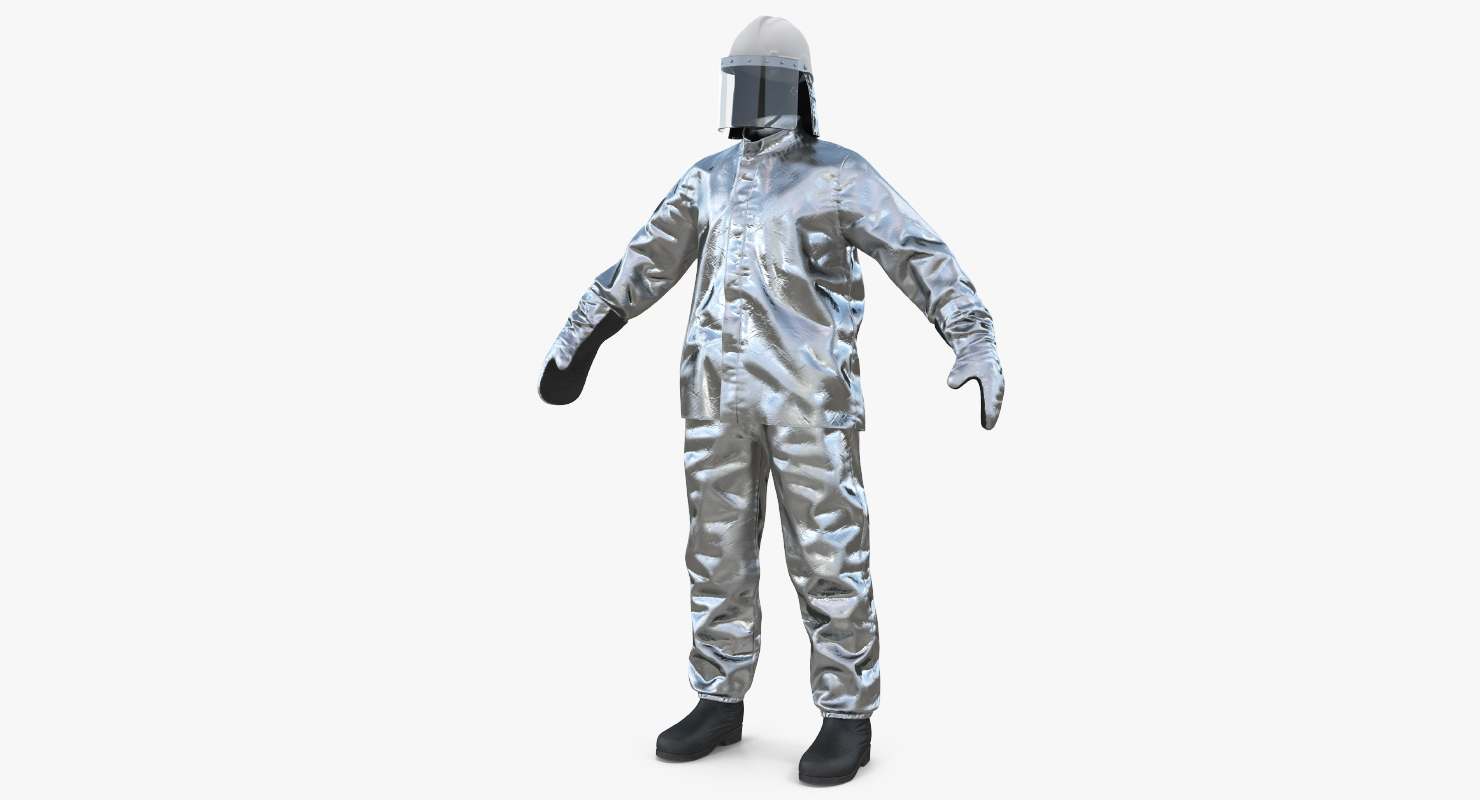 3D model Aluminized Fire Proximity Suit