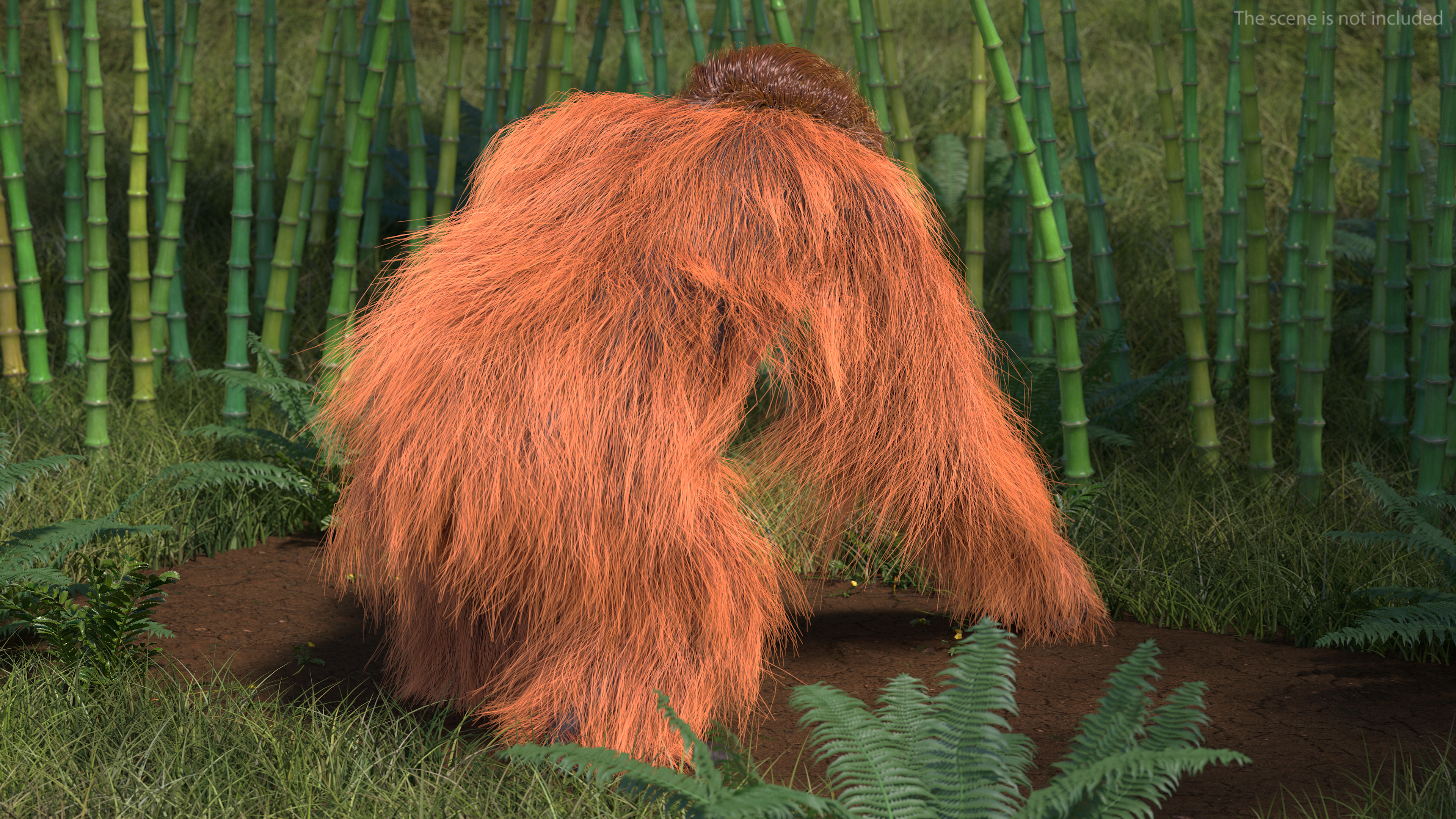 3D model Orangutan Rigged Fur