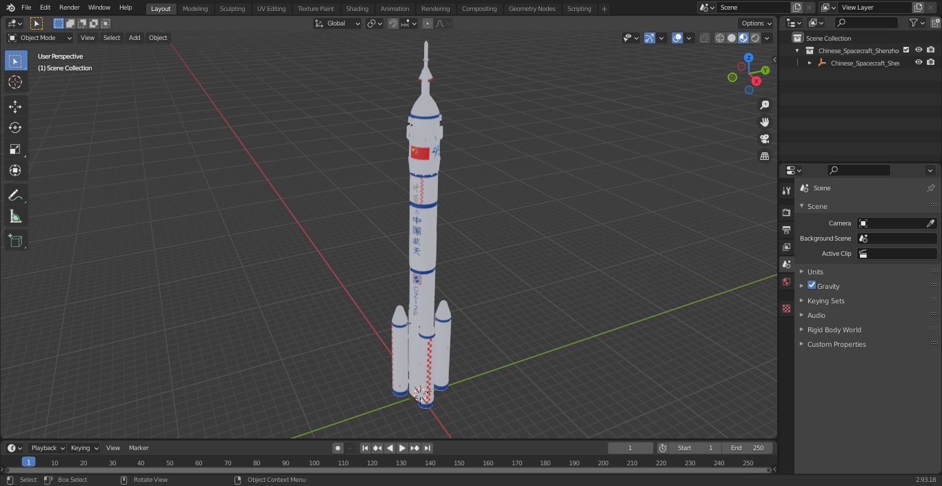 3D model Chinese Spacecraft Shenzhou 16