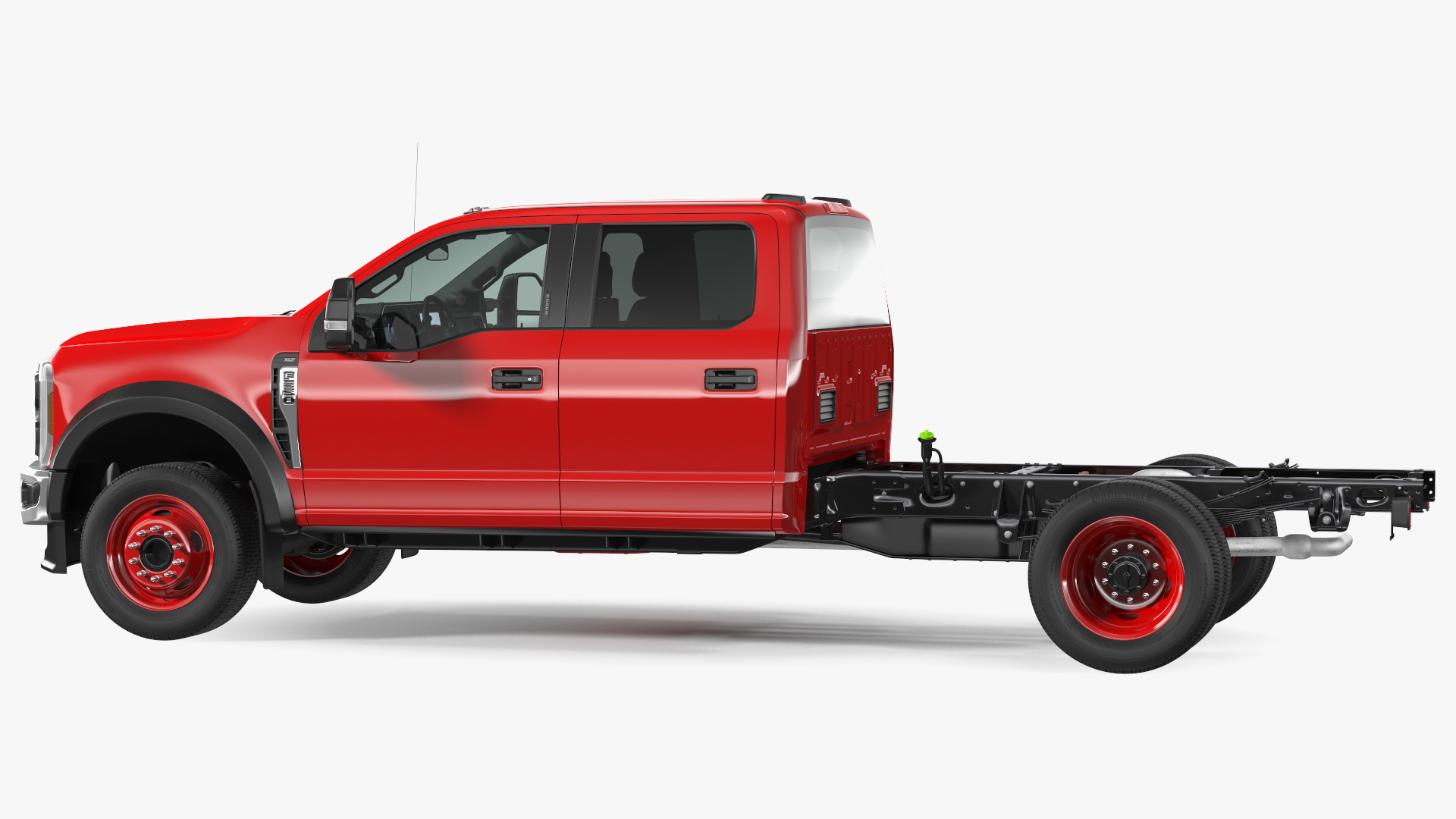 Red 2023 Ford Super Duty F550 3D model