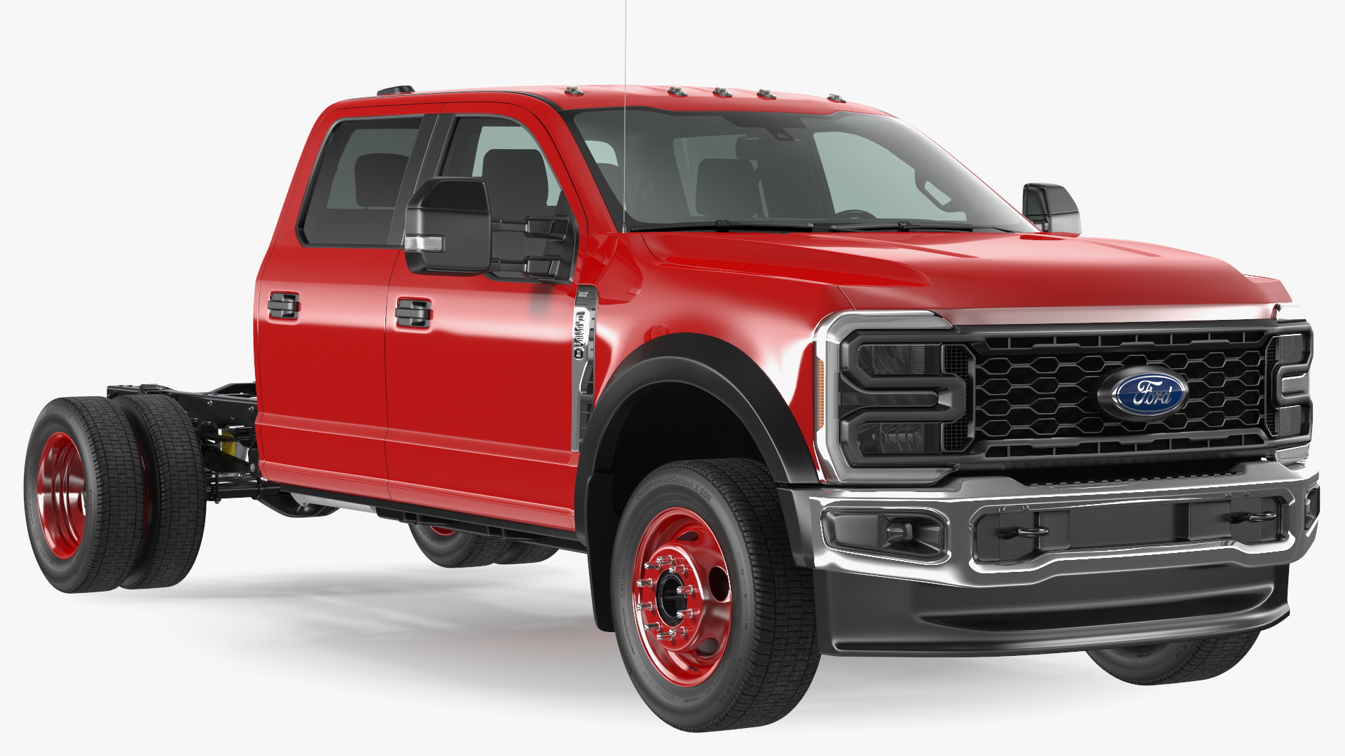 Red 2023 Ford Super Duty F550 3D model