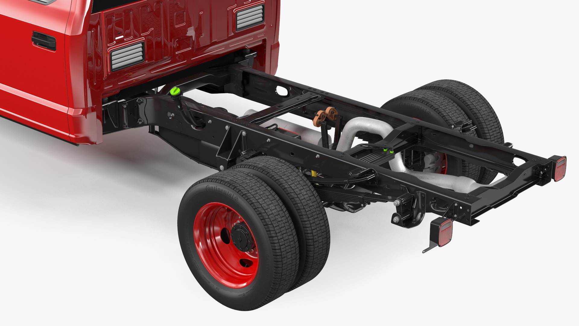 Red 2023 Ford Super Duty F550 3D model