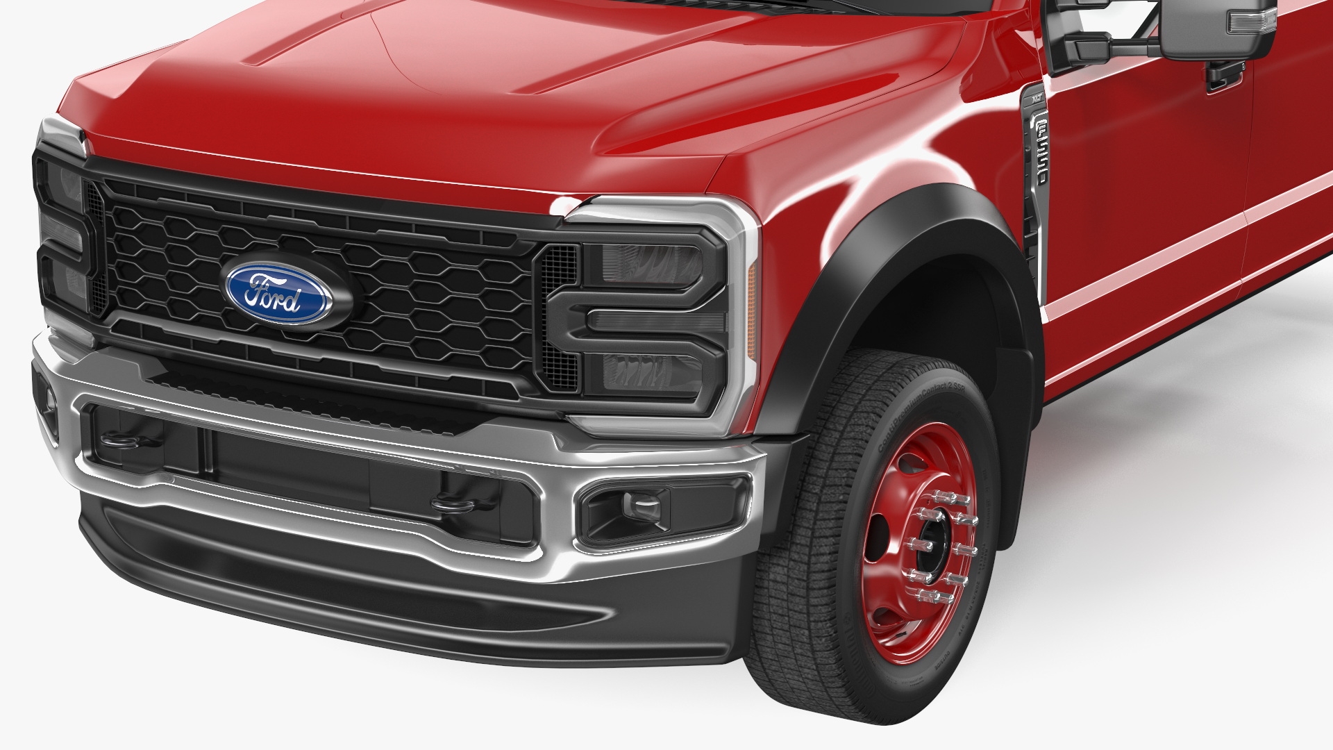 Red 2023 Ford Super Duty F550 3D model