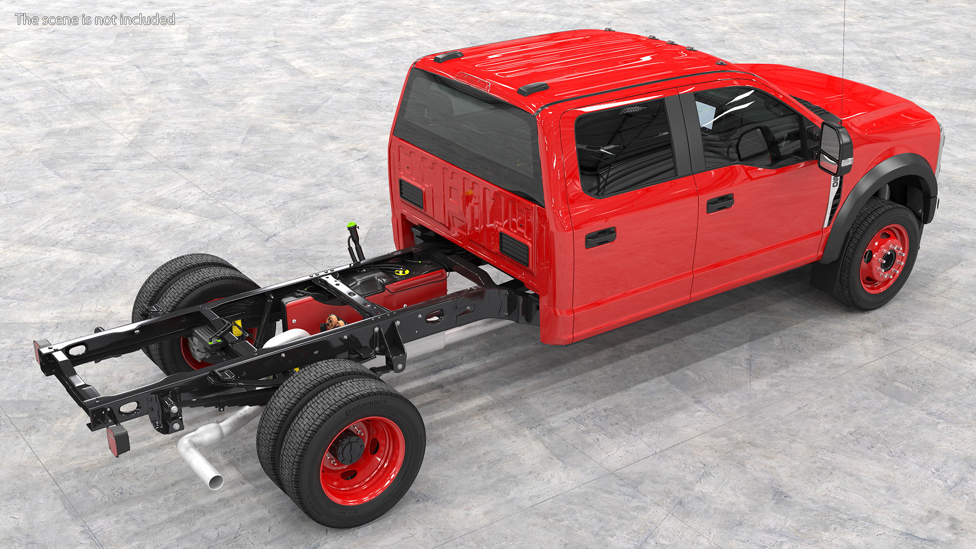 Red 2023 Ford Super Duty F550 3D model