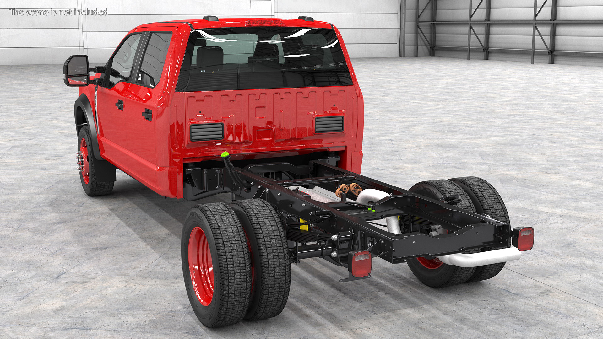 Red 2023 Ford Super Duty F550 3D model