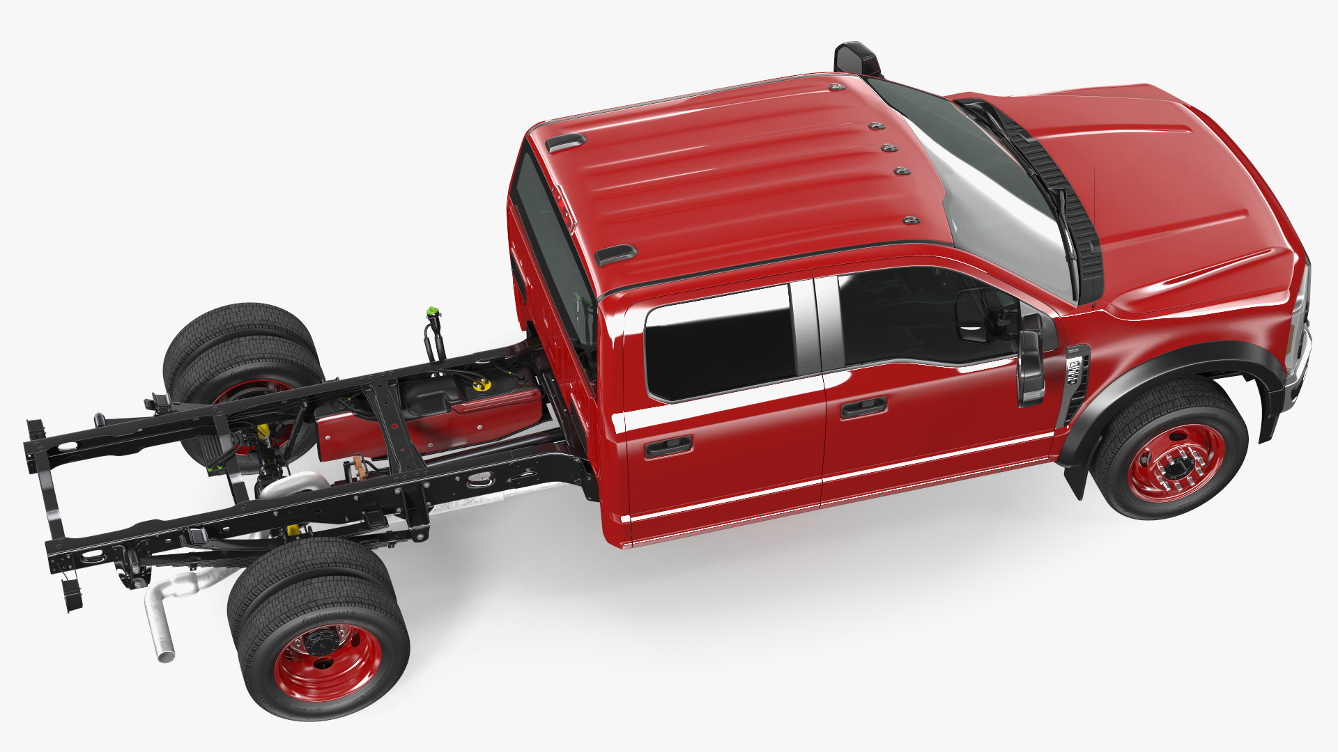 Red 2023 Ford Super Duty F550 3D model