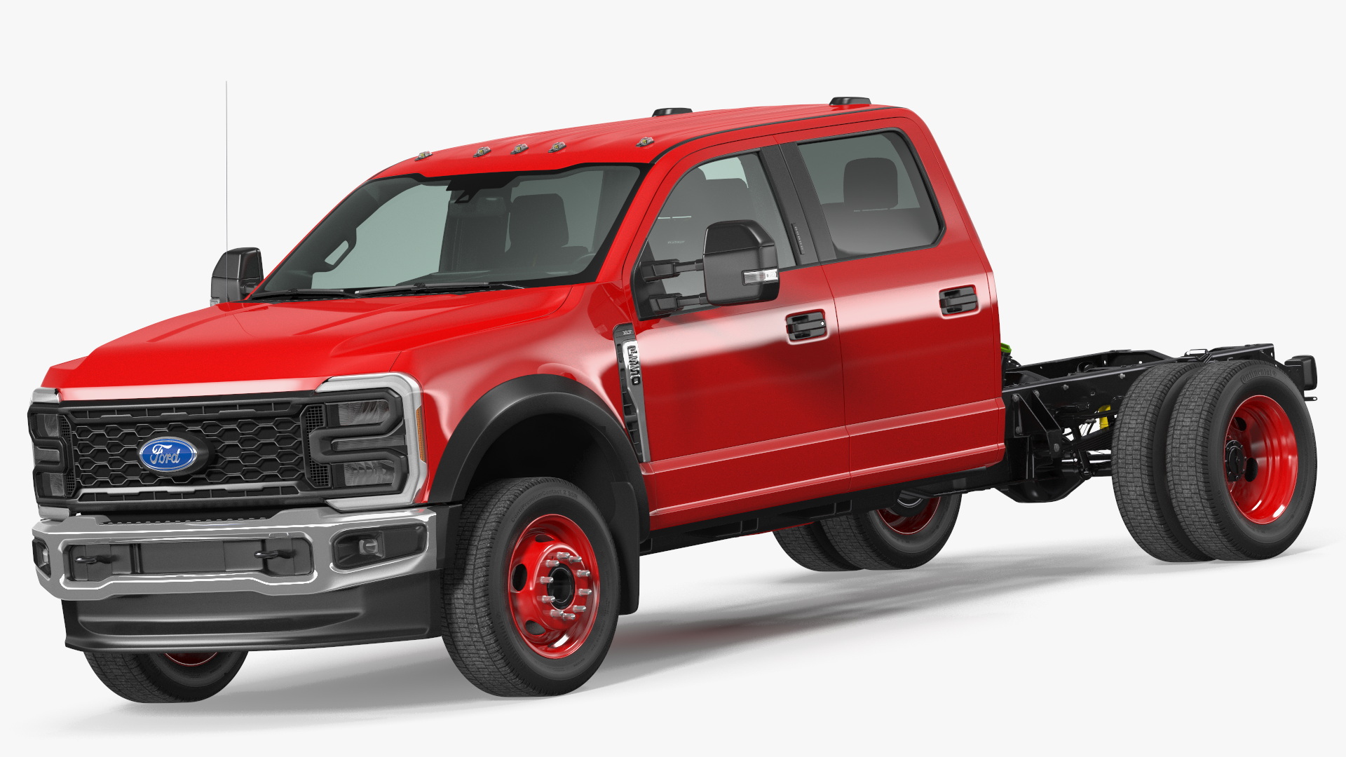 Red 2023 Ford Super Duty F550 3D model