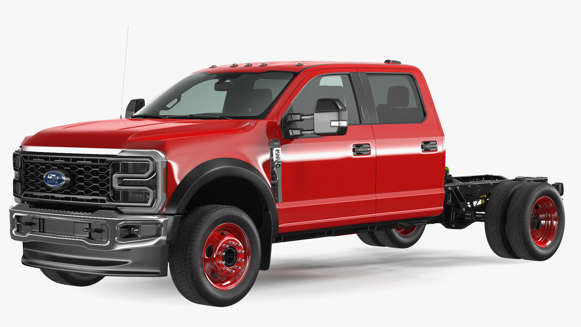 Red 2023 Ford Super Duty F550 3D model