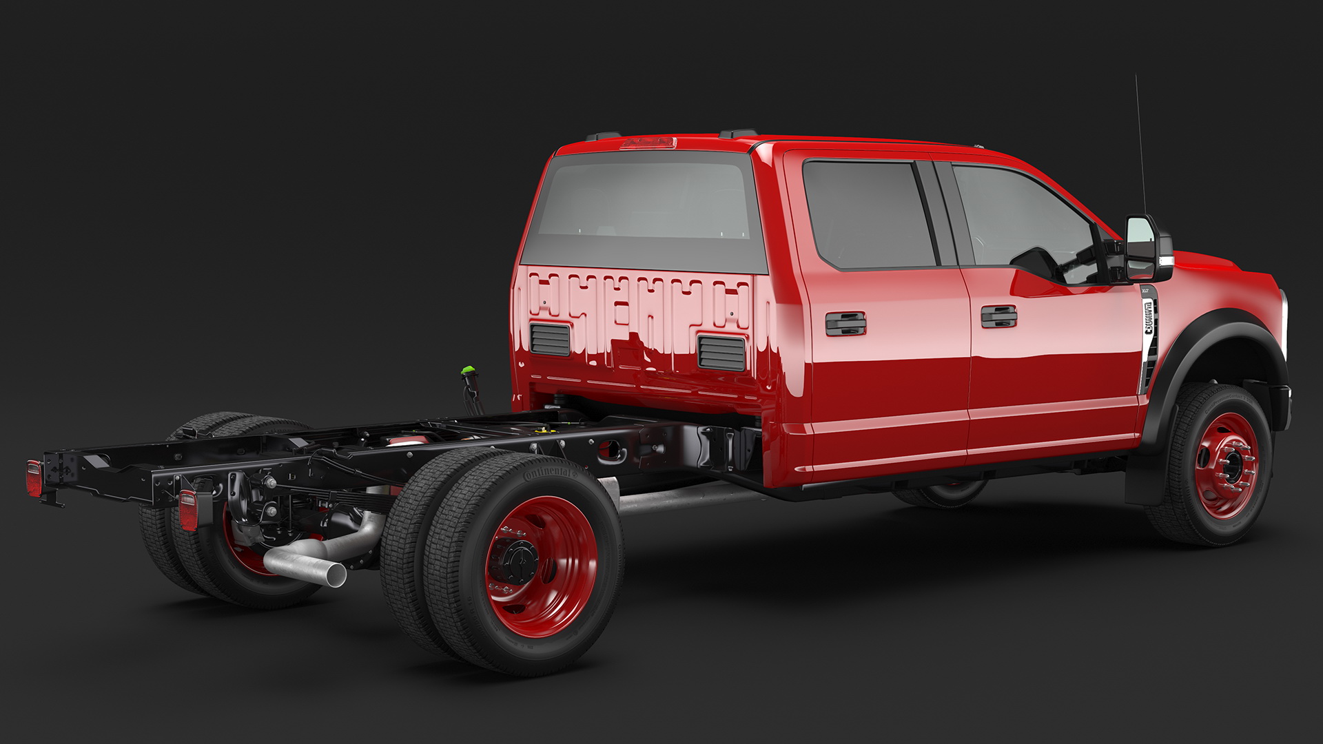 Red 2023 Ford Super Duty F550 3D model