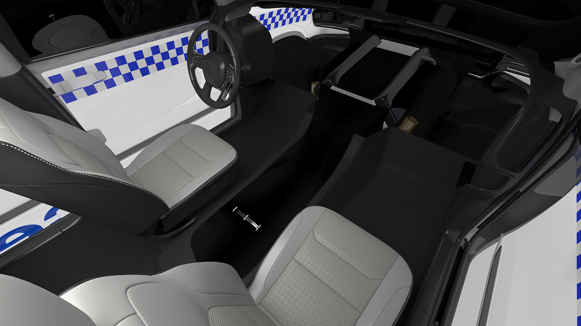 Police Paddy Wagon Simple Interior 3D model