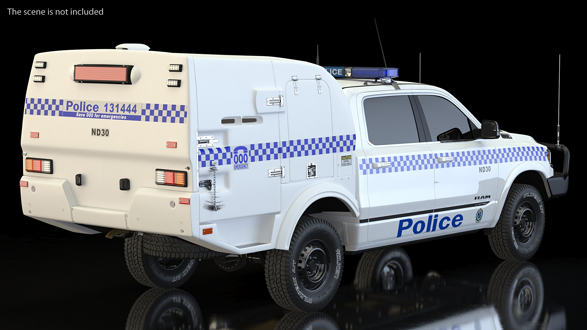 Police Paddy Wagon Simple Interior 3D model