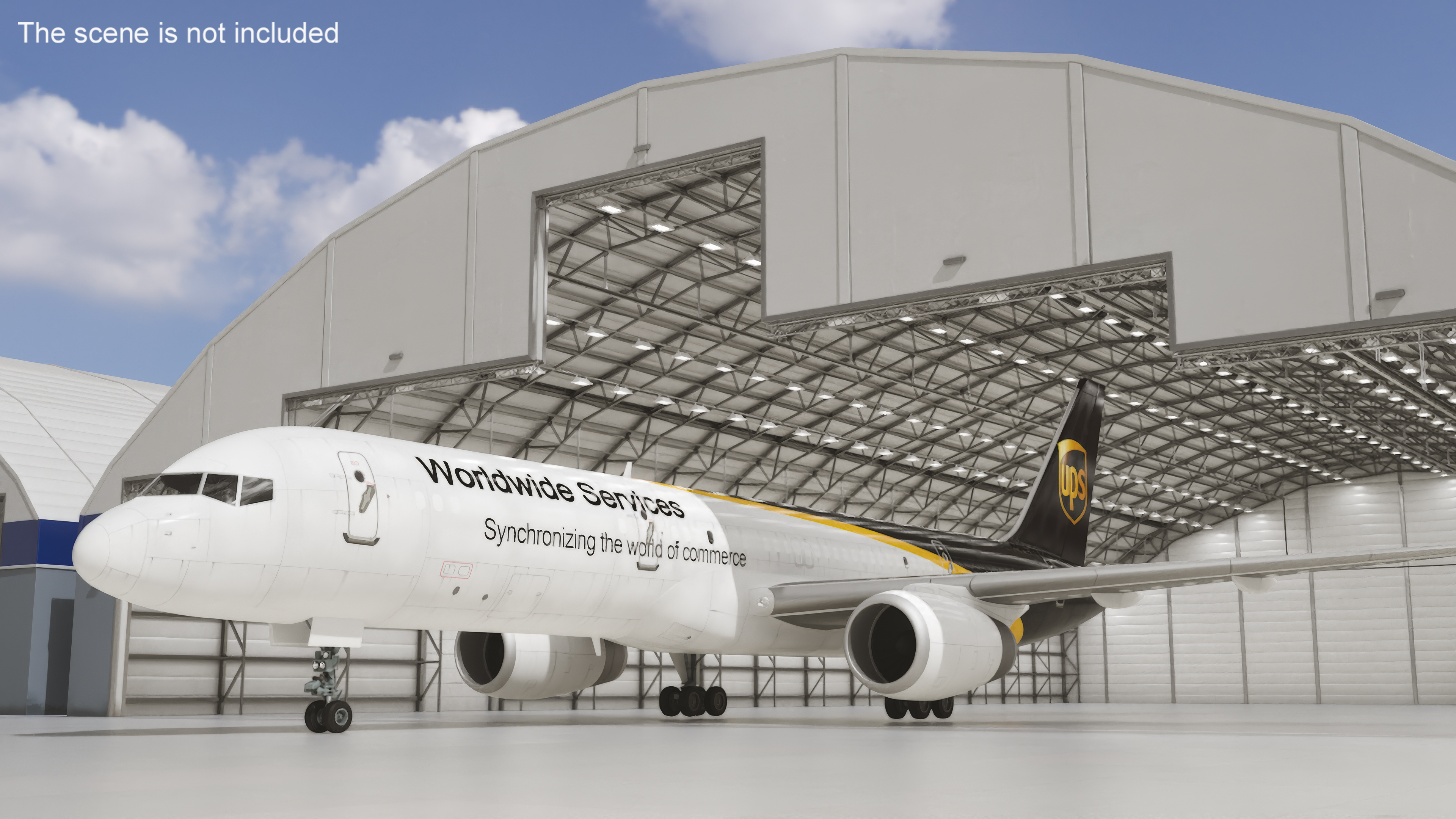 3D UPS Boeing 767 Cargo Plane