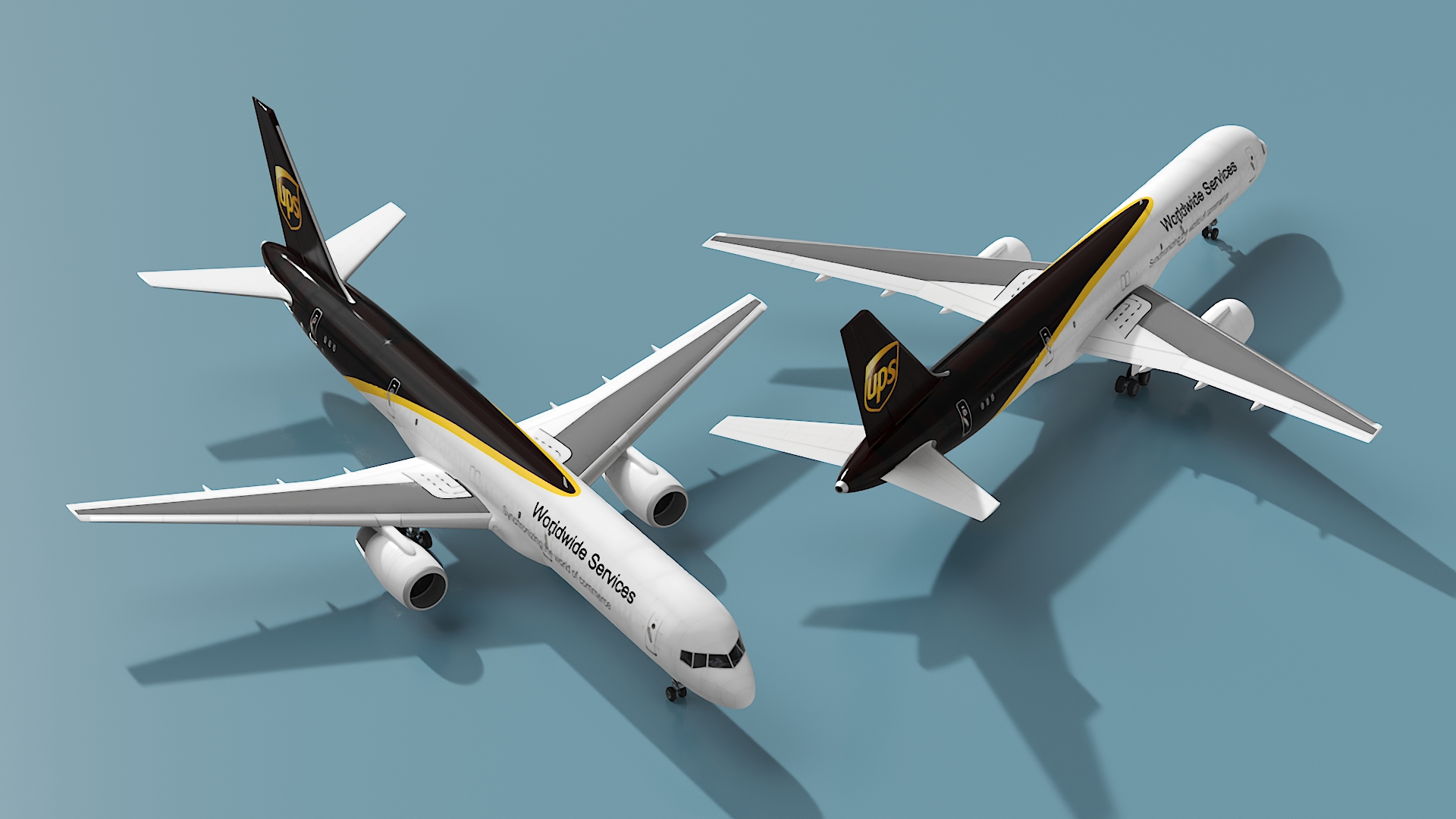 3D UPS Boeing 767 Cargo Plane