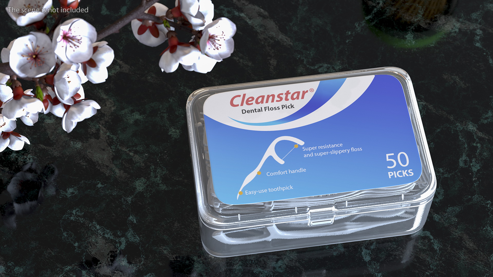 CleanStar Dental Floss Toothpicks Box 3D