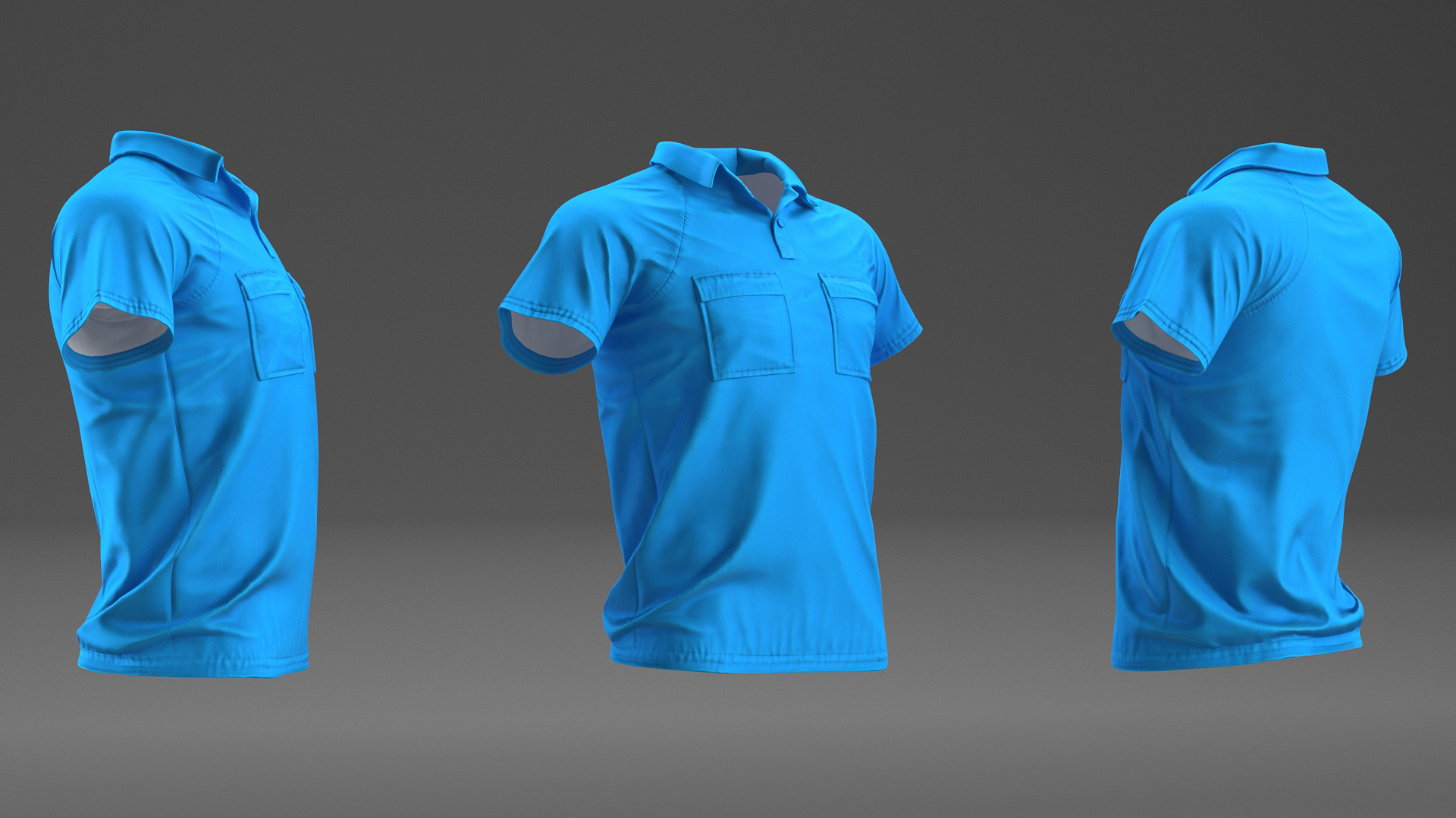 Casual Polo Shirt 3D