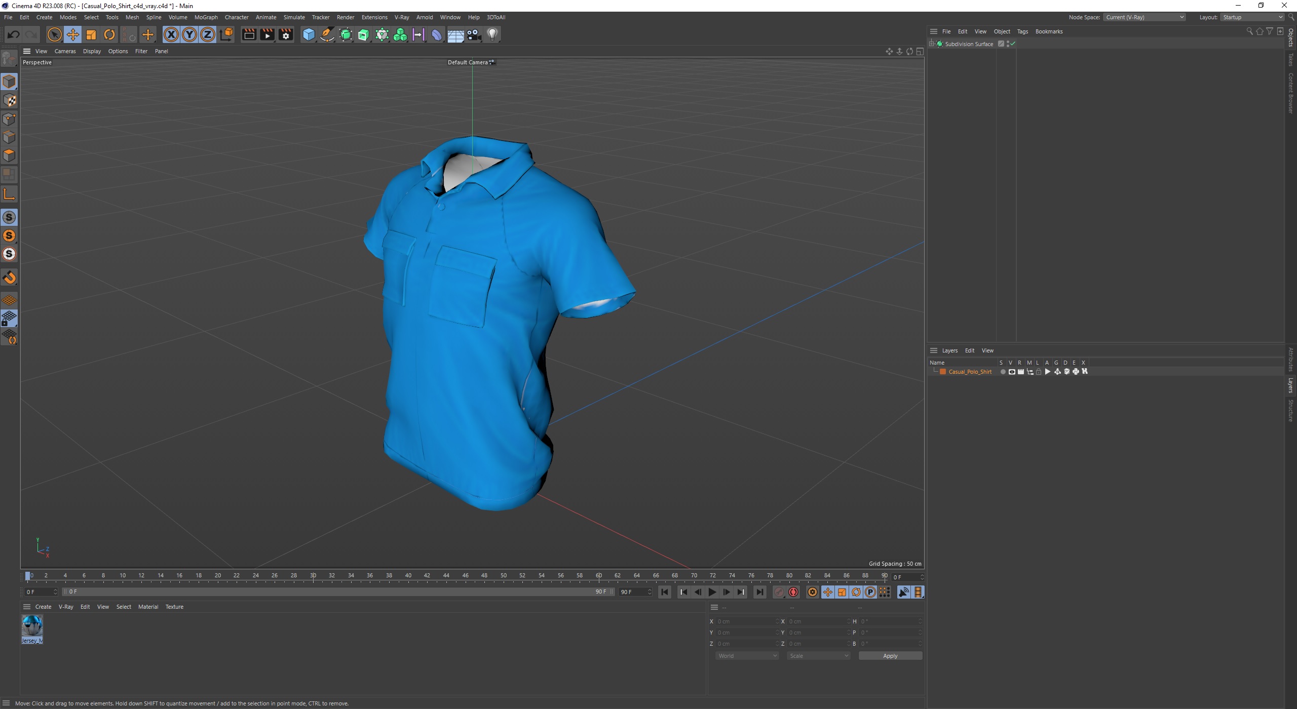 Casual Polo Shirt 3D