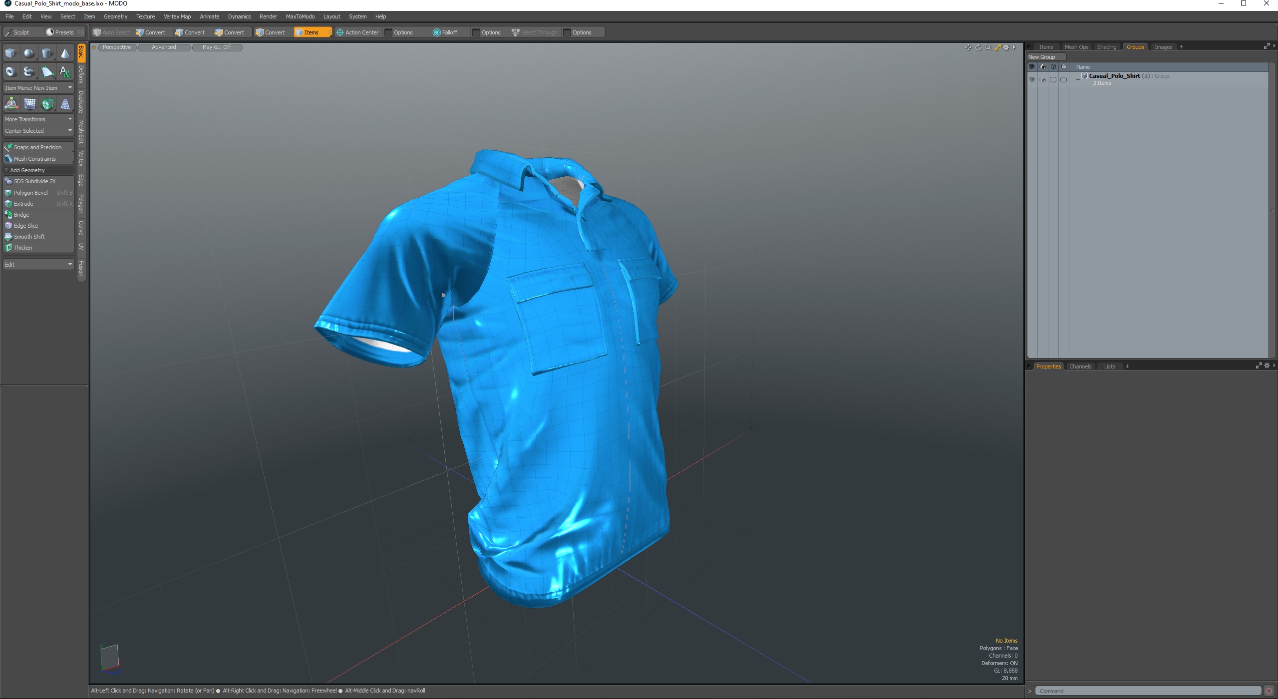 Casual Polo Shirt 3D