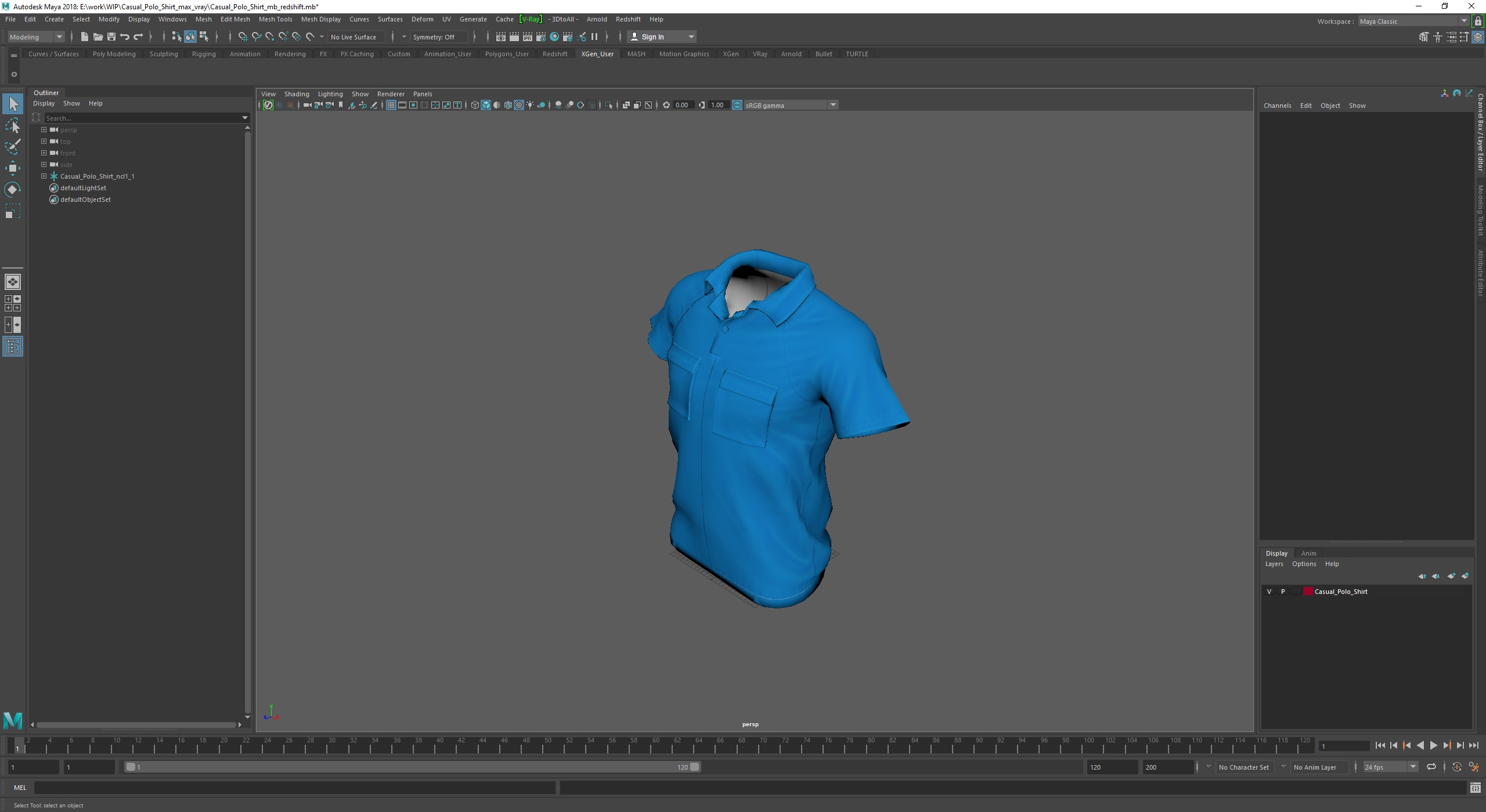 Casual Polo Shirt 3D