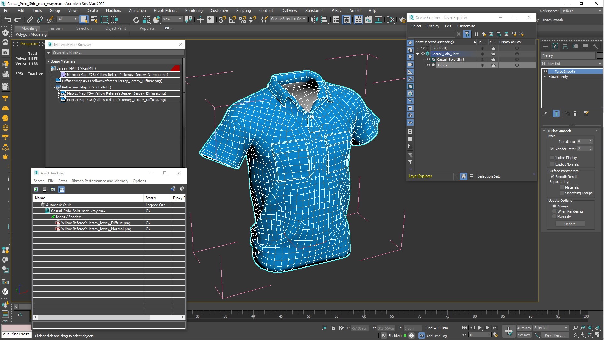 Casual Polo Shirt 3D