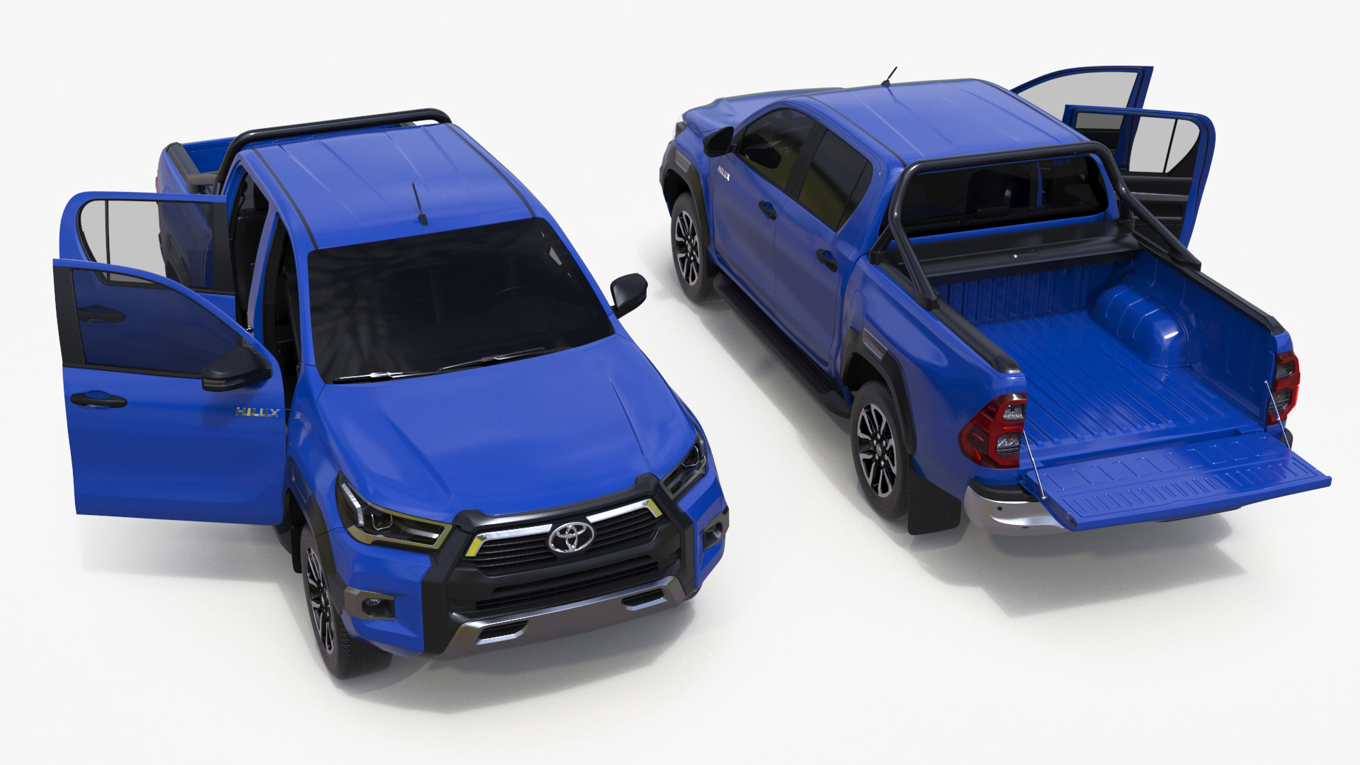 Toyota Hilux 2022 Blue 3D