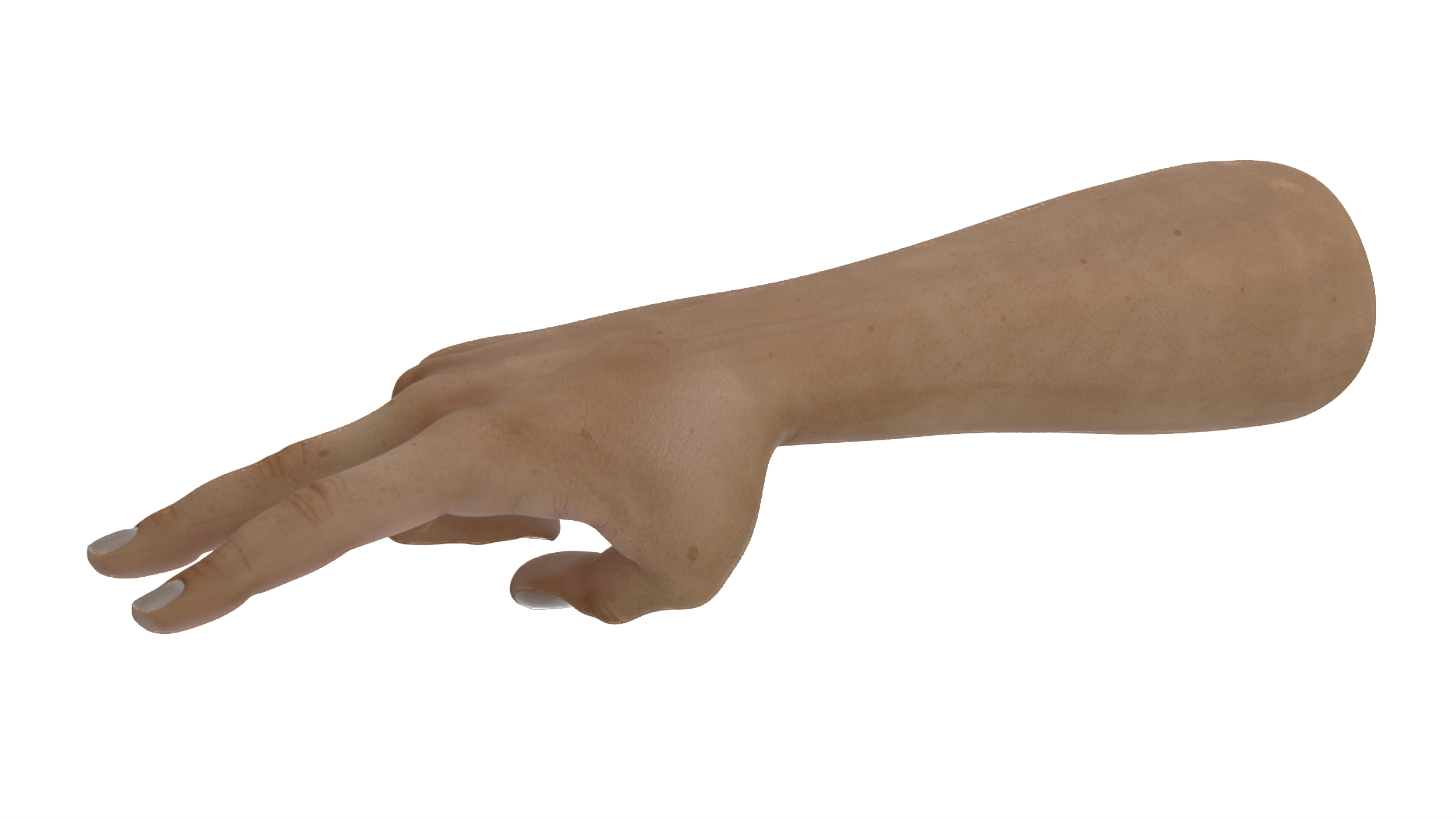 Male Caucasian Hand Victory Sign Pose 3D