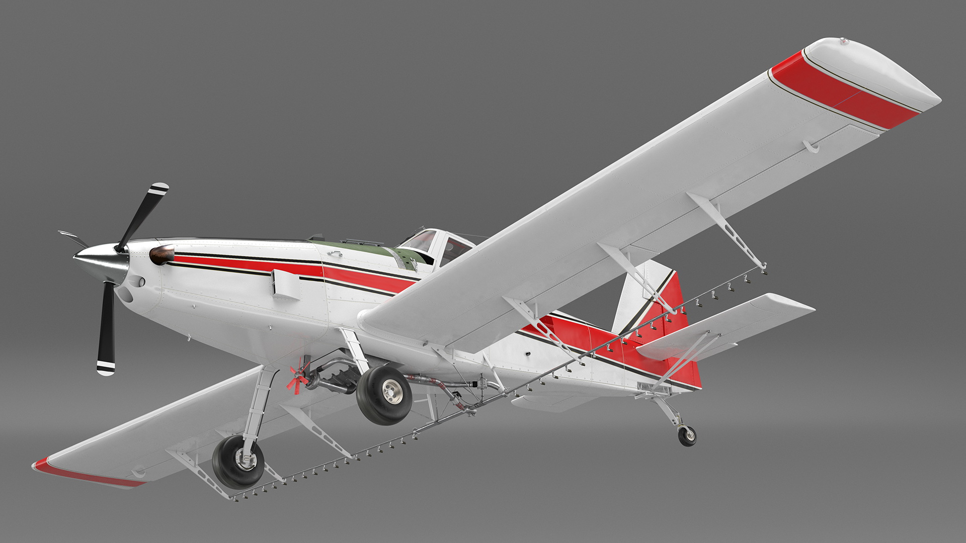 3D Agricultural Aeroplane White model