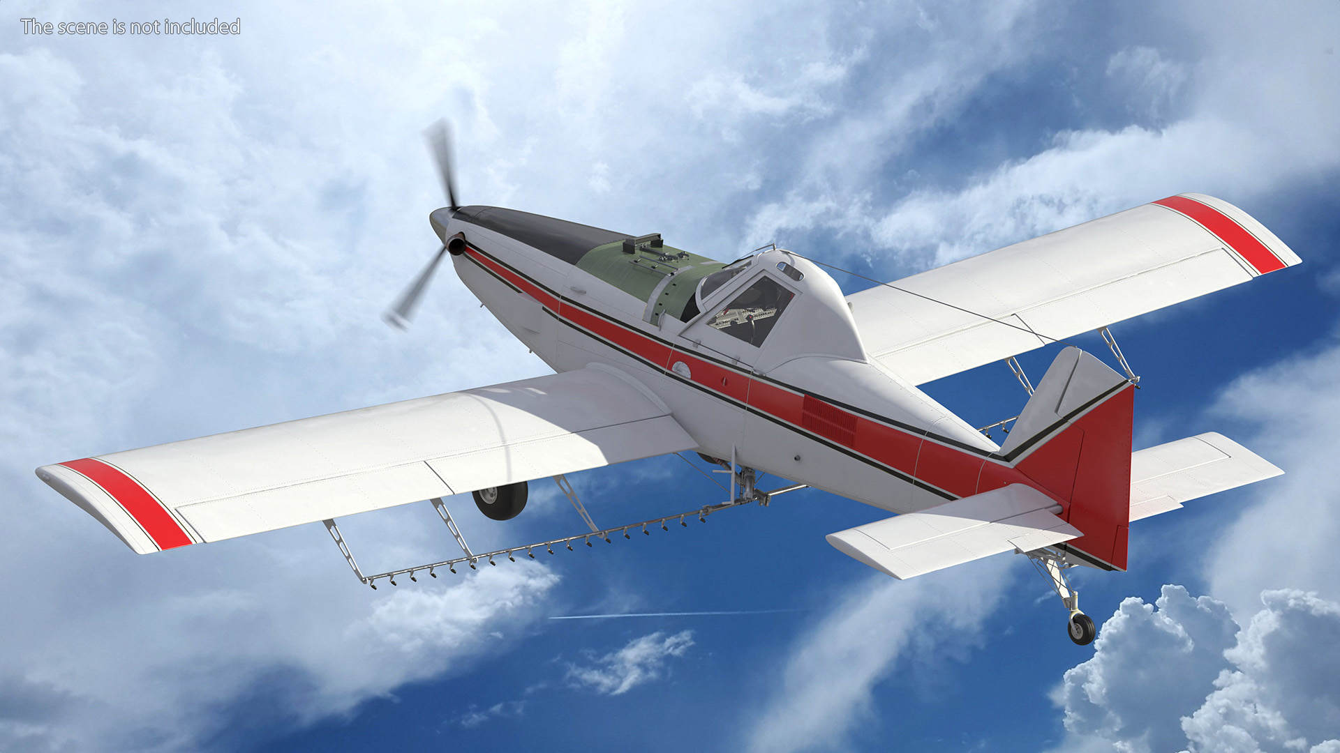 3D Agricultural Aeroplane White model